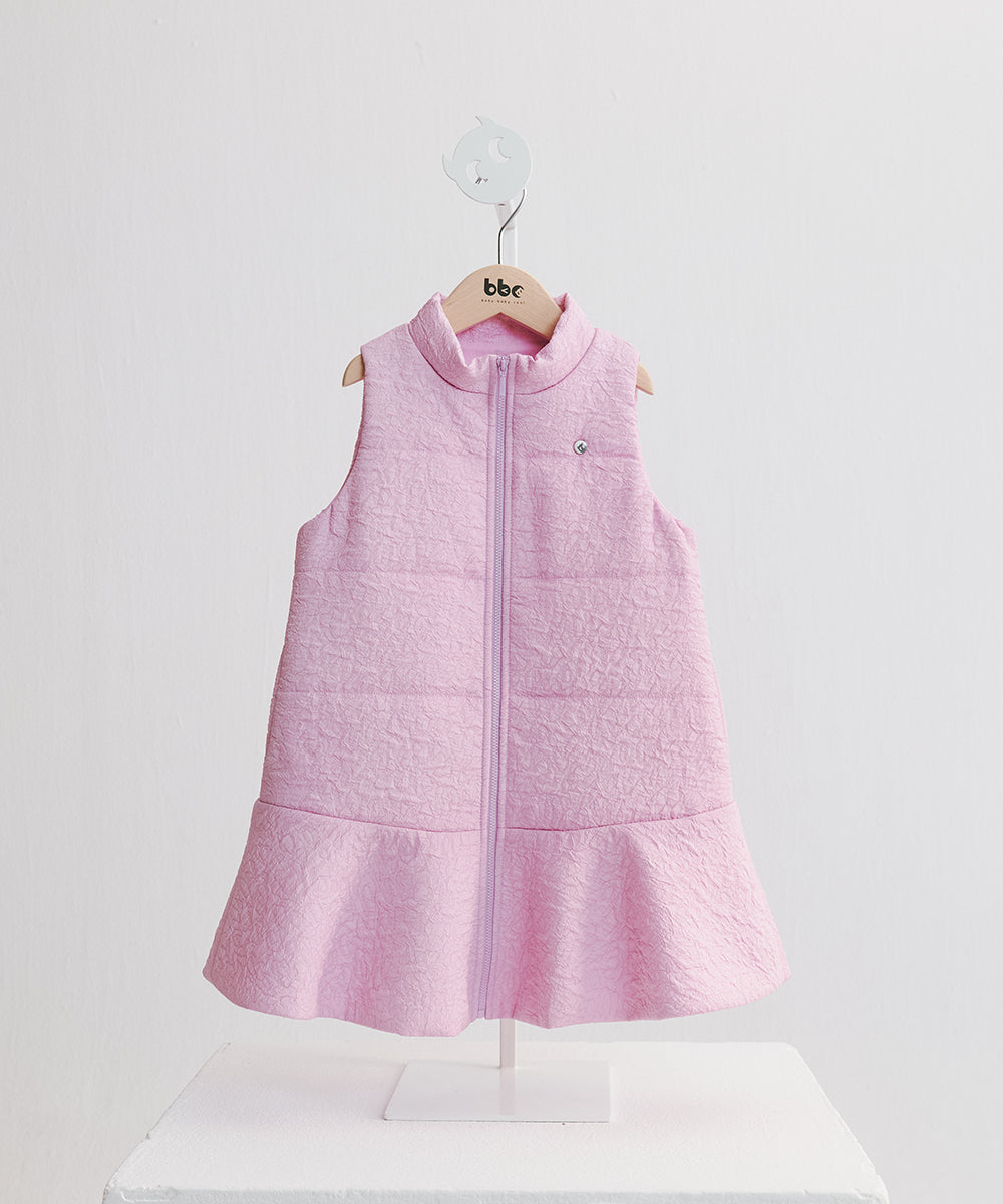 Luxury | 女童 貝拉長版鋪棉背心裙 | 波浪