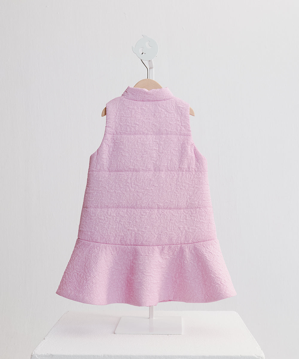 Luxury | 女童 貝拉長版鋪棉背心裙 | 波浪