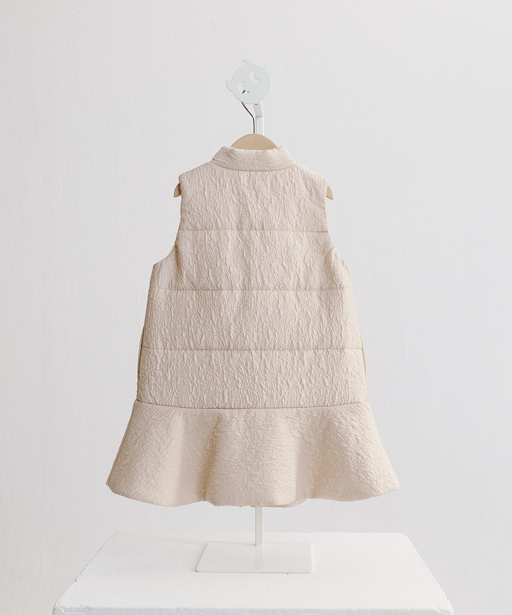 Luxury | 女童 貝拉長版鋪棉背心裙 | 波浪