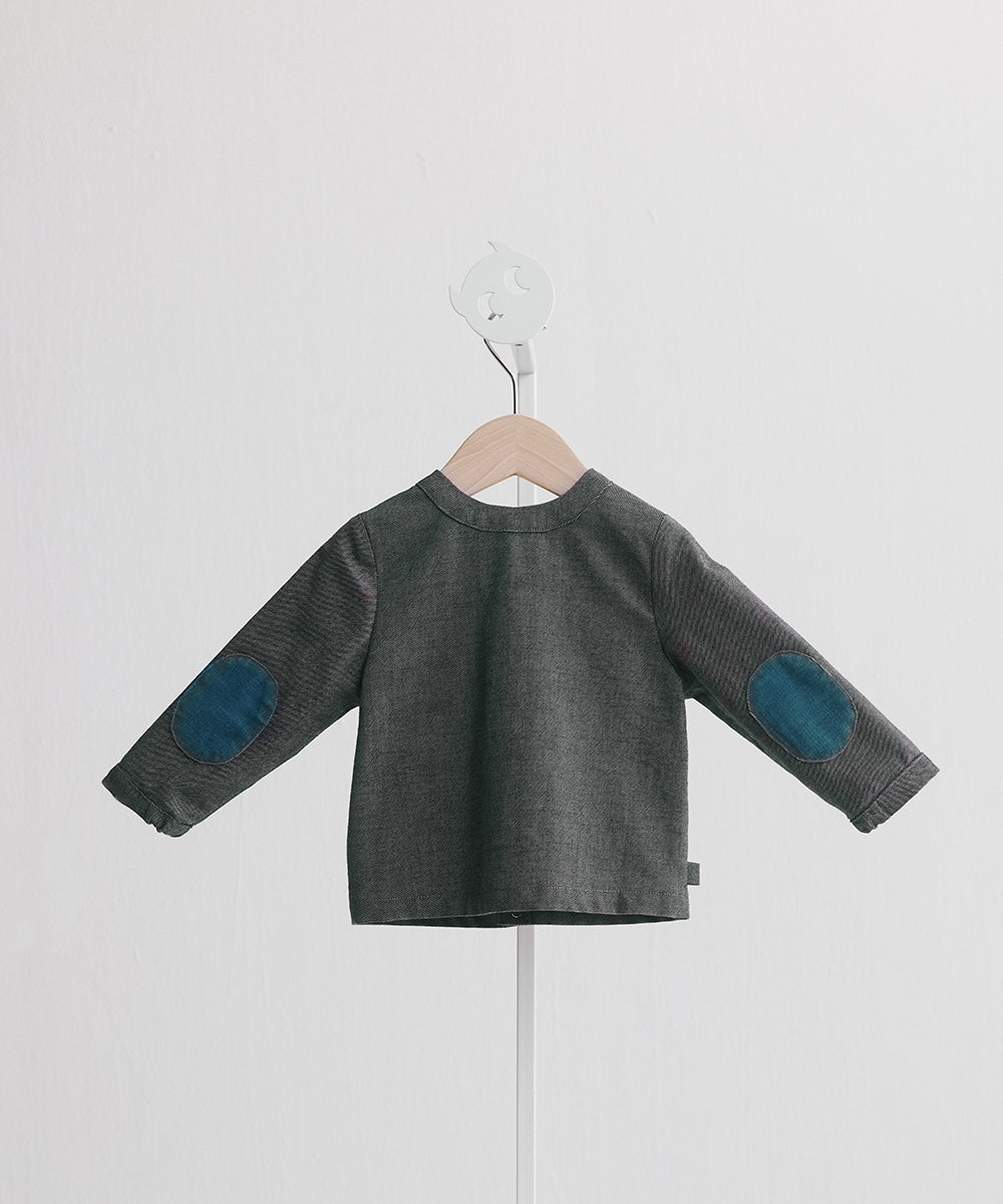 Main | Toddler Organic Cotton Denim Patch Top | Two-Way | 100% Organic Cotton