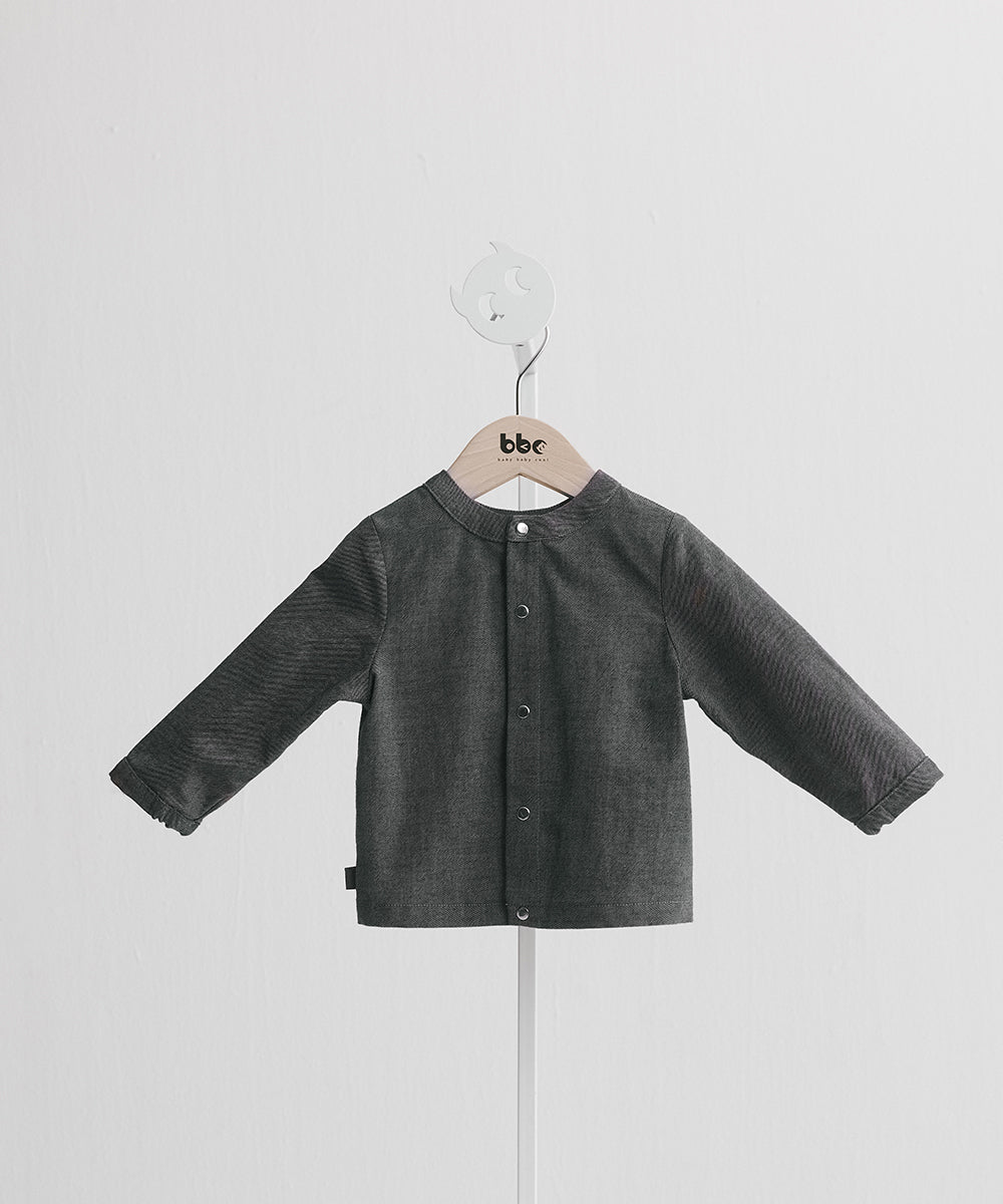 Main | Toddler Organic Cotton Denim Patch Top | Two-Way | 100% Organic Cotton