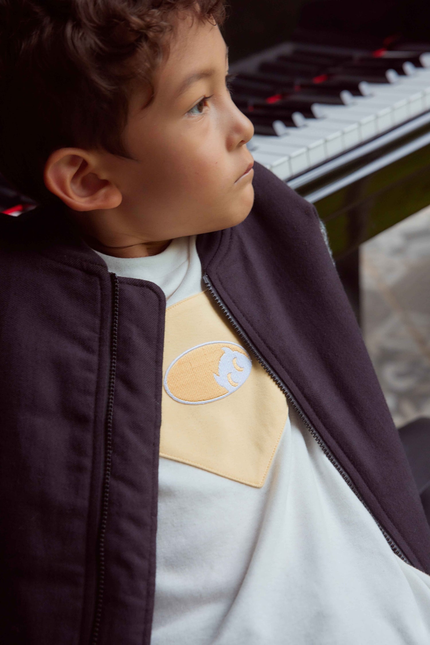 Luxury | 男童 MA-1飛行夾克 | 拼接