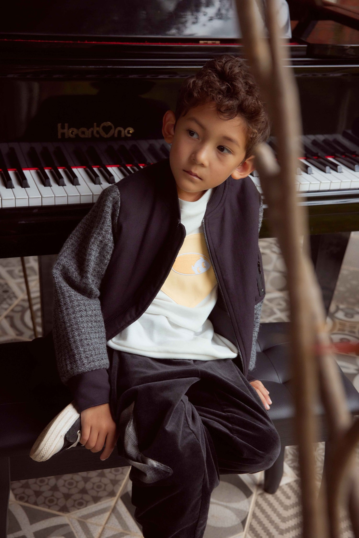 Luxury | 男童 MA-1飛行夾克 | 拼接