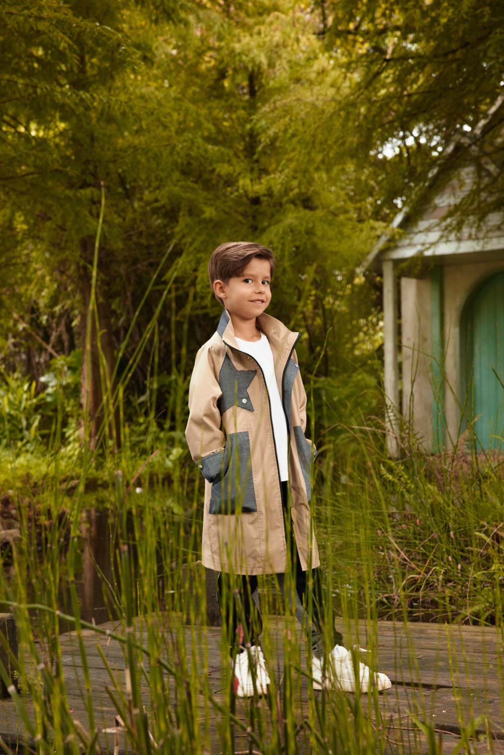 Luxury | 男童 摘星立領風衣外套 | 星星