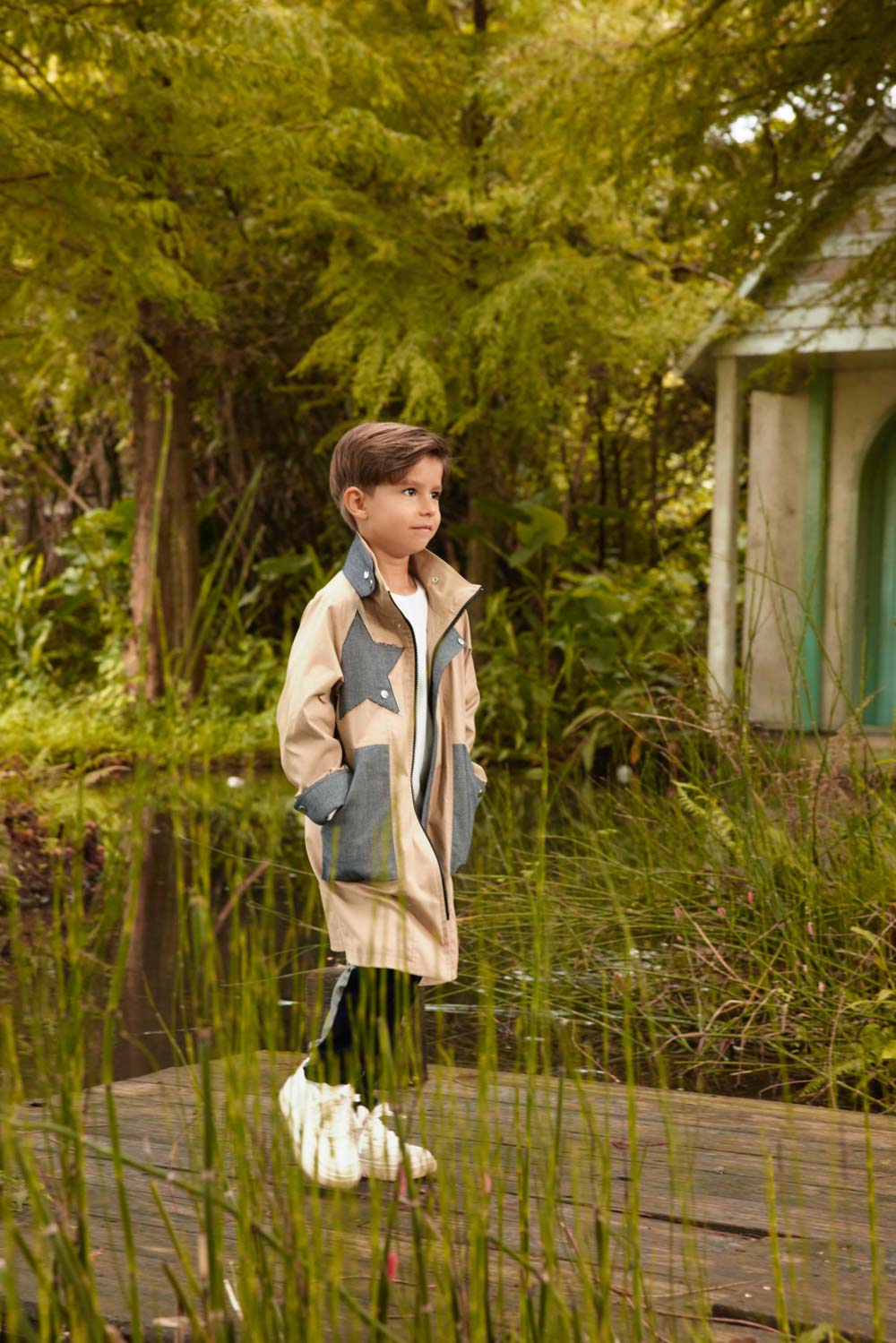 Luxury | 男童 摘星立領風衣外套 | 星星