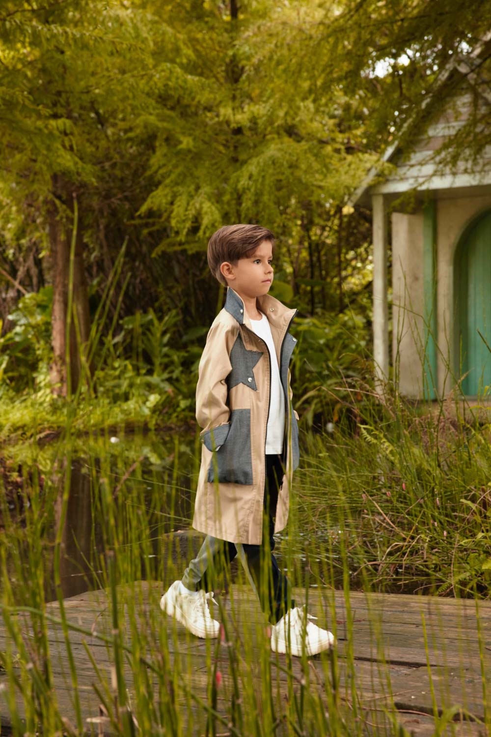 Luxury | 男童 摘星立領風衣外套 | 星星