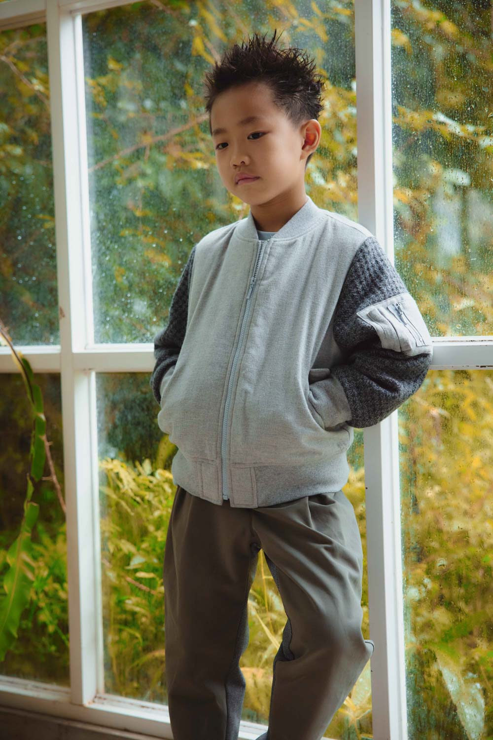 Luxury | 男童 MA-1飛行夾克 | 拼接