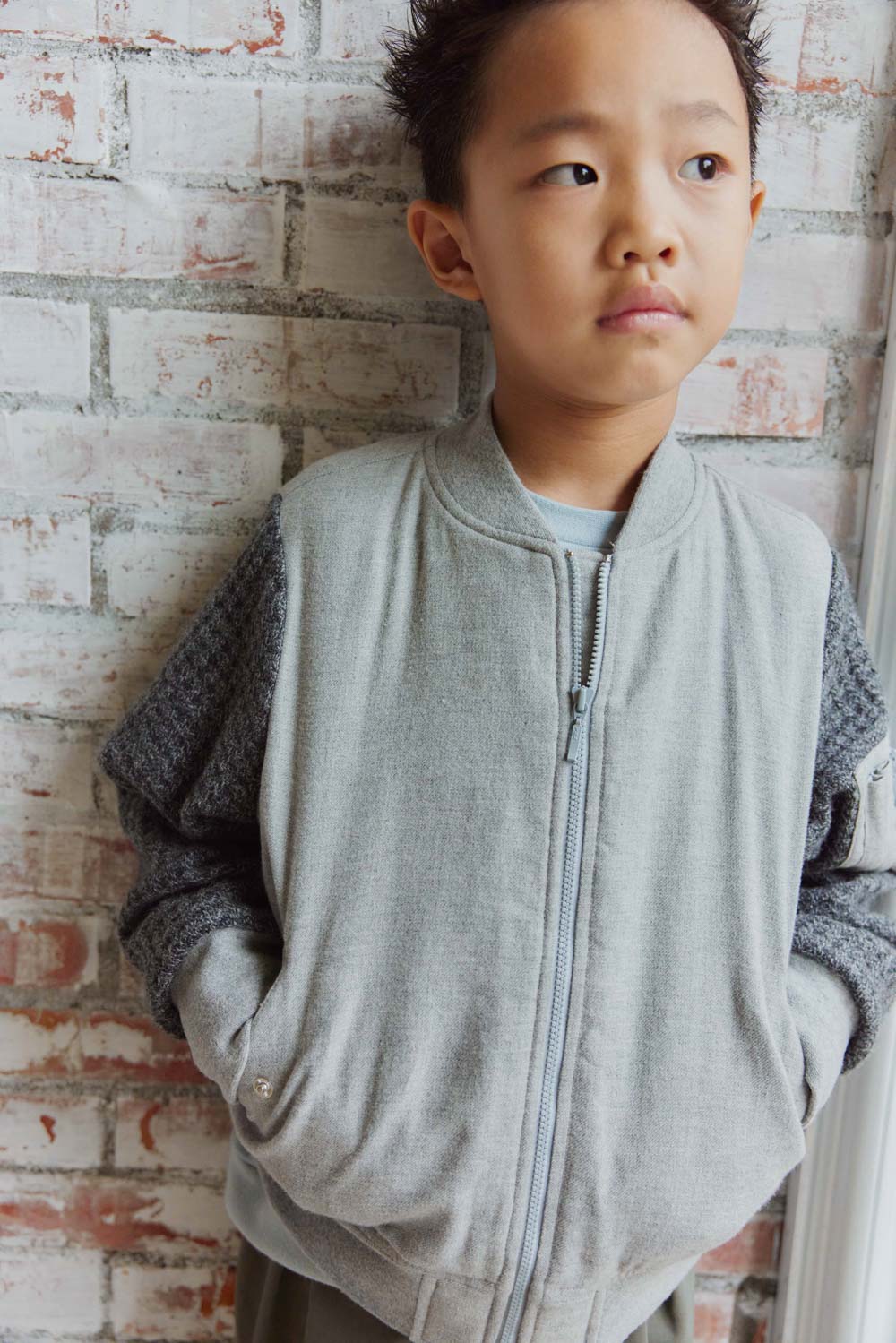 Luxury | 男童 MA-1飛行夾克 | 拼接