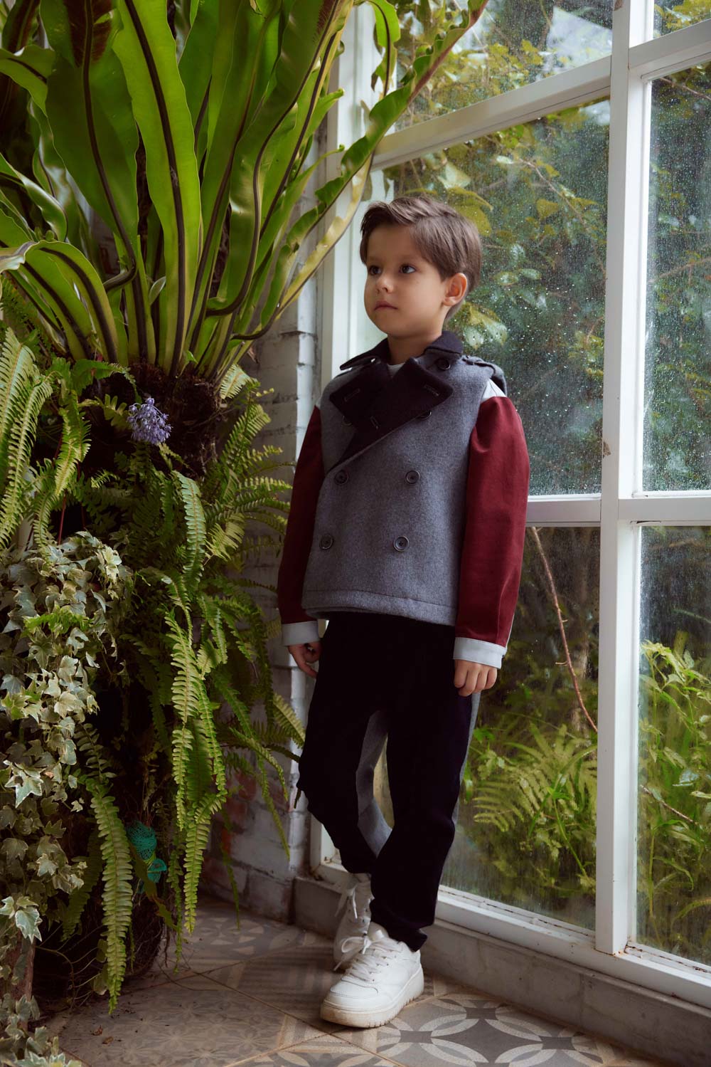 Luxury | 男童 皇家西裝褲 | 拼接