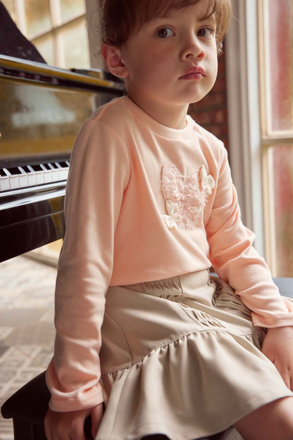 Luxury | Girls Pinduck Academy Skirt | Accordion Fold