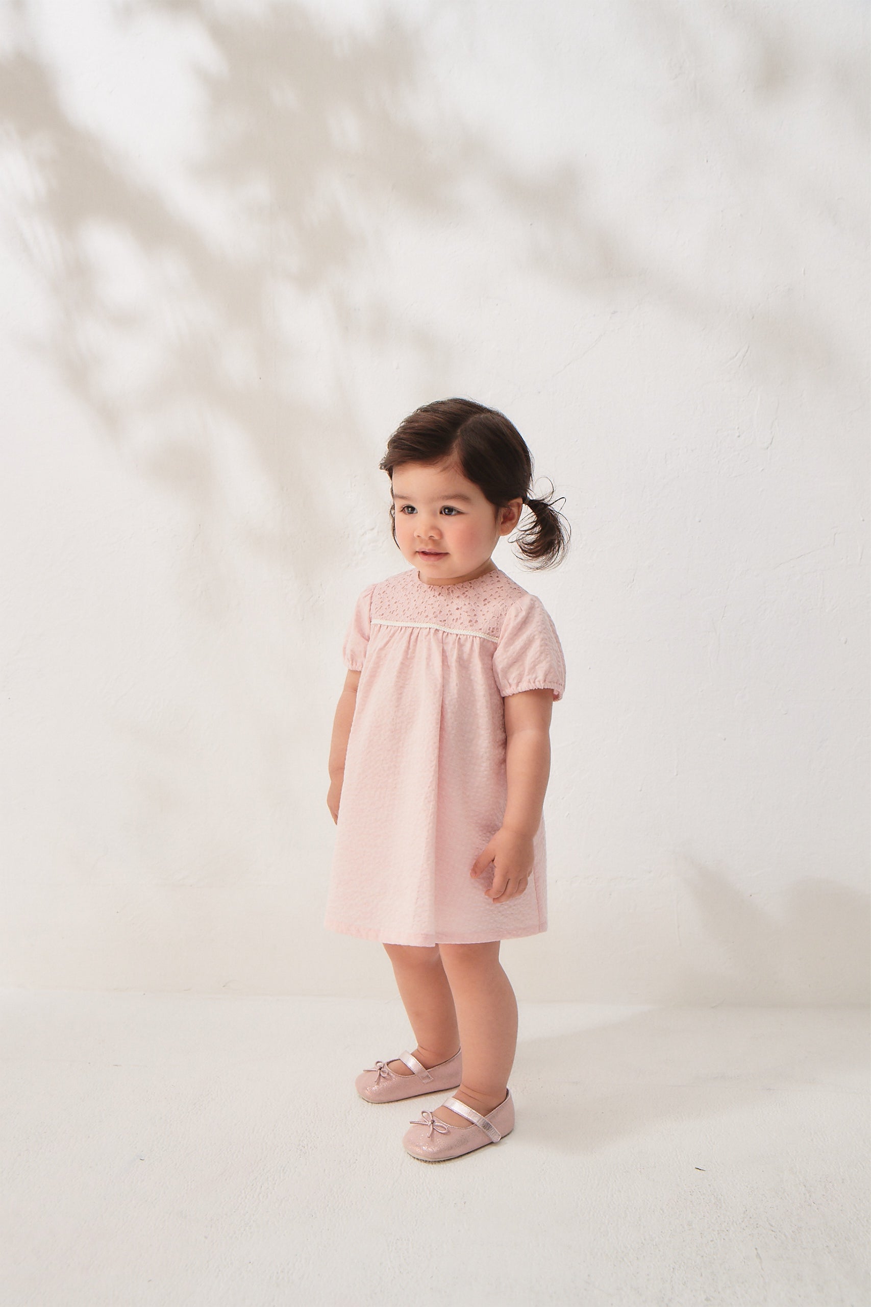 Luxury | Toddler Royal Bubble Sleeve Lace Dress | Ruched Sleeves