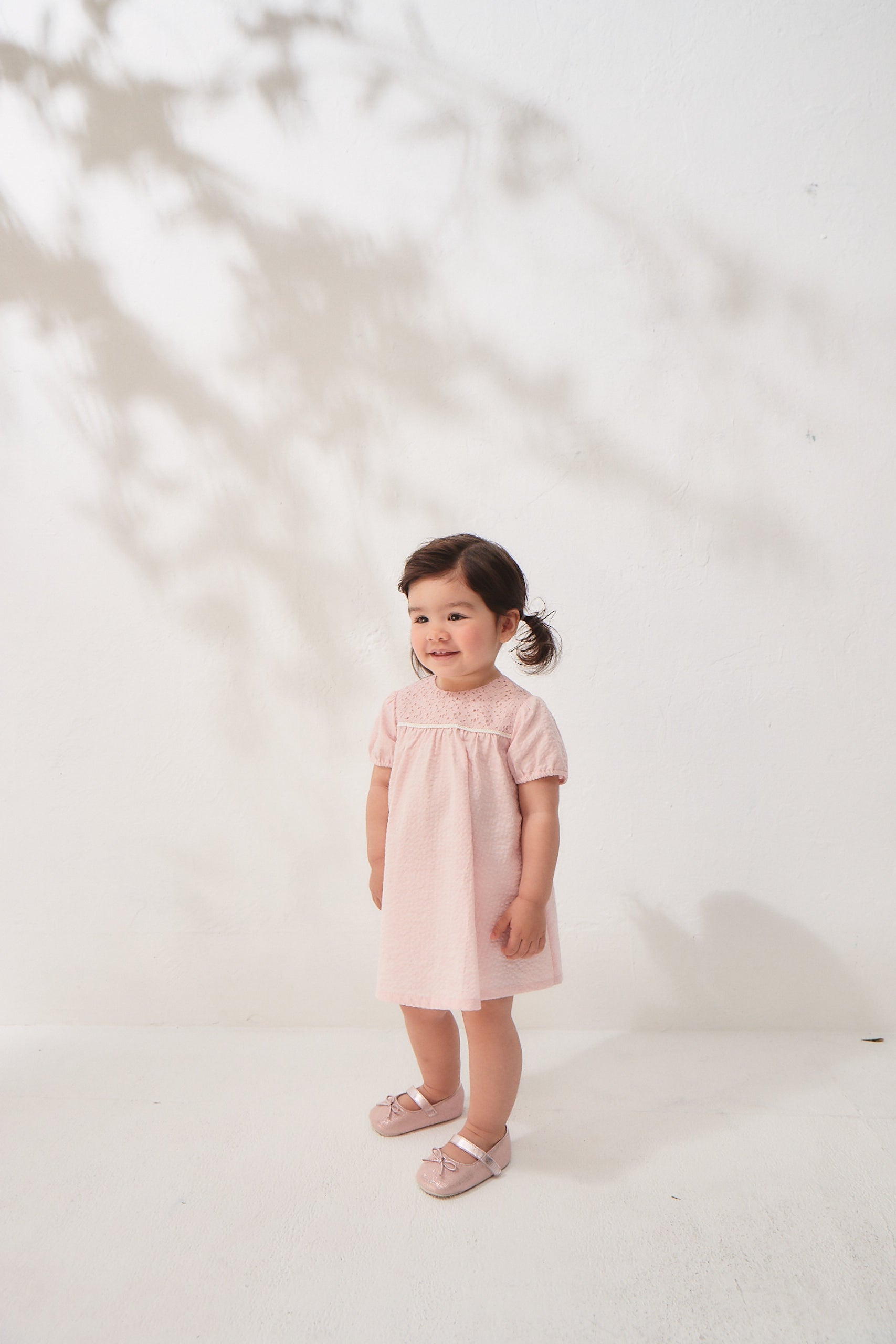 Luxury | Toddler Royal Bubble Sleeve Lace Dress | Ruched Sleeves