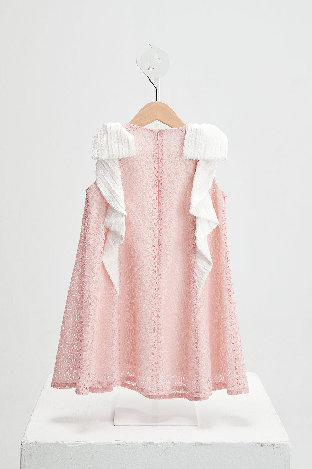 Luxury | Girls Papillon Fantasy Double Butterfly Lace Dress | Bowknot and Lotus Leaf