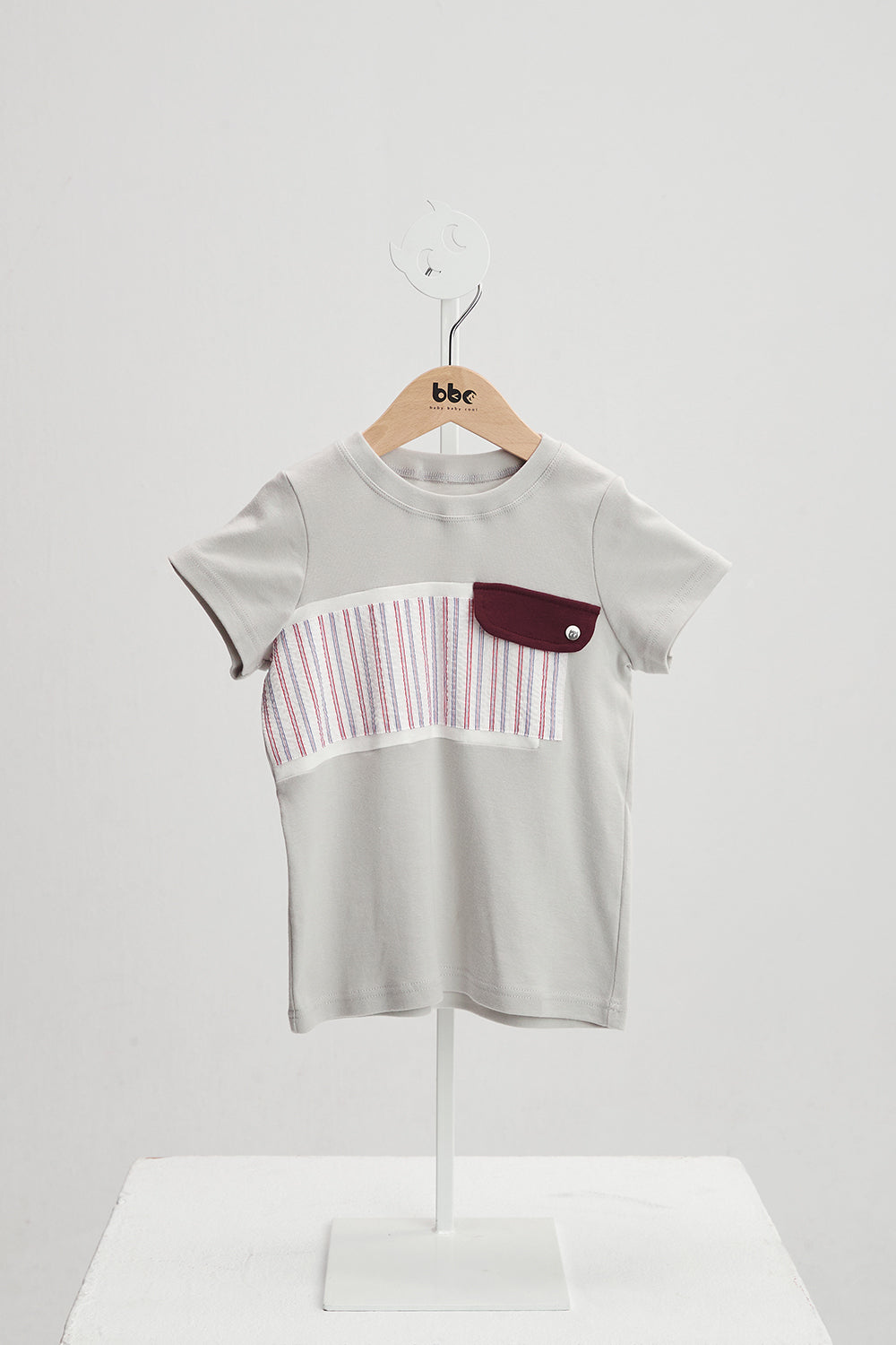 Main | 男童 Carmen Herrera 袋蓋 T-shirt | 拼接 小圓領 條紋 | 100% 有機棉