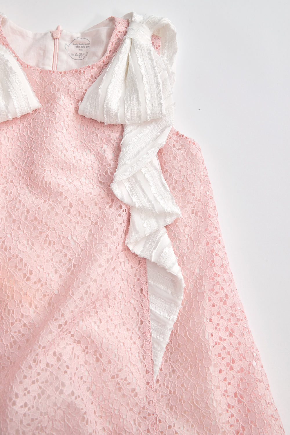 Luxury | Girls Papillon Fantasy Double Butterfly Lace Dress | Bowknot and Lotus Leaf