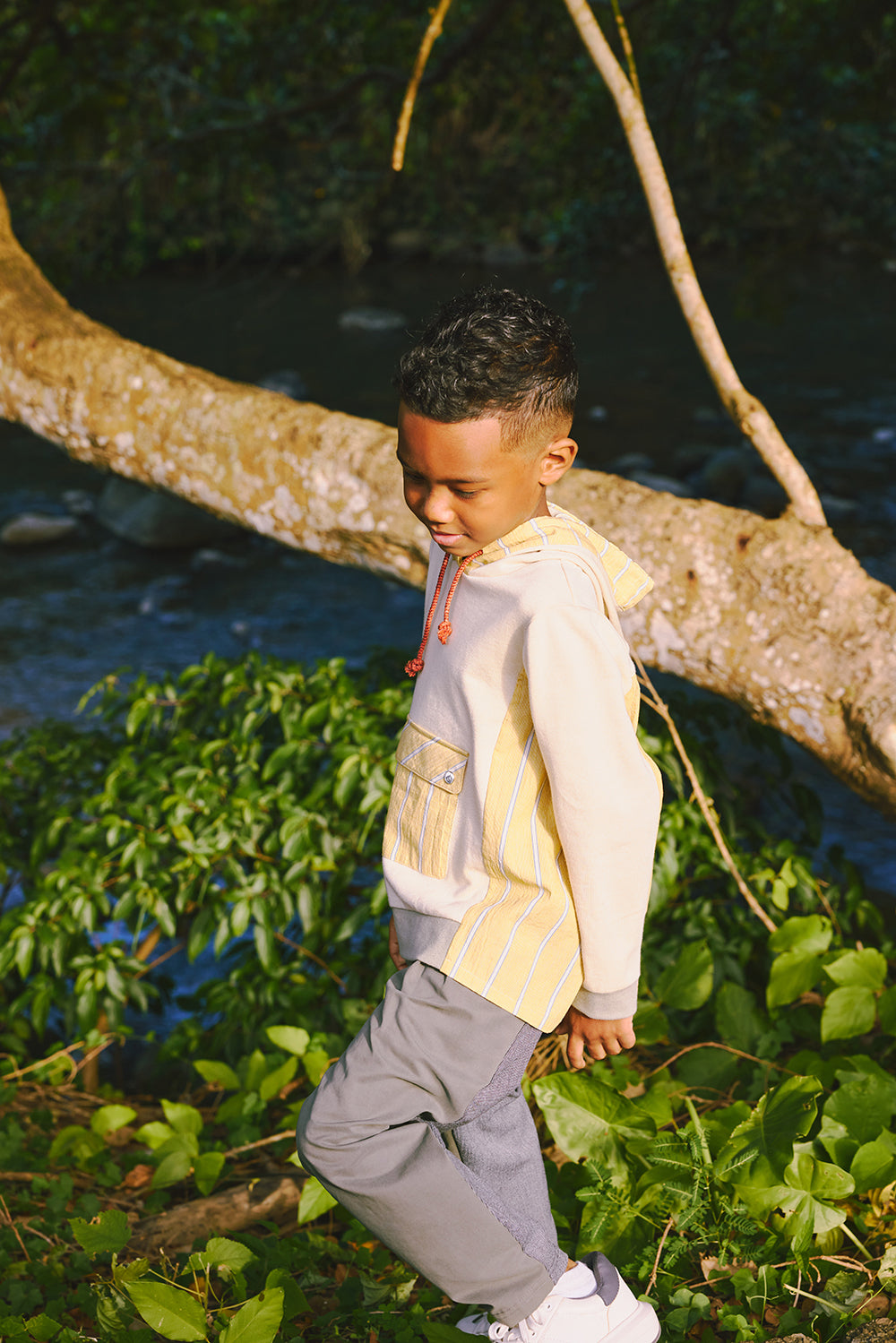 【預購】Main | 男童 Sprout拼接連帽上衣 | 長袖運動風 連帽設計 口袋設計 | 100%有機棉