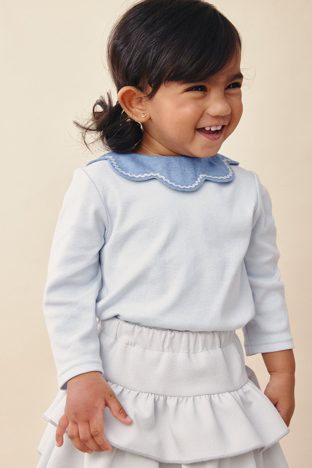 Main | 幼兒 珍珠花瓣領上衣 | 長袖花瓣領   | 100%有機棉