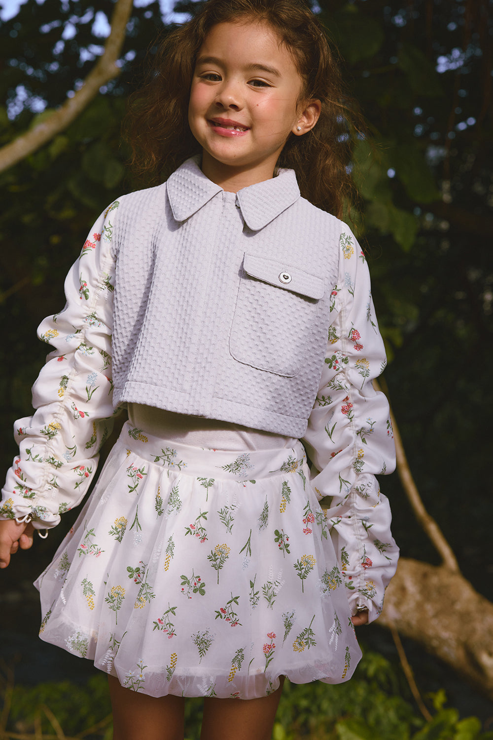 【預購】Luxury | 女童 Flutter Flora澎澎褲裙 | 花朵 花苞下擺