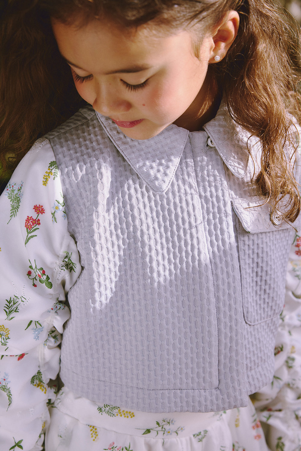 【訂製款】Luxury | 女童 時尚抽繩短版小外套 | 長袖拼接 抽皺 袖型設計