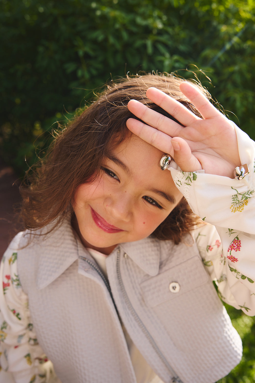 【訂製款】Luxury | 女童 時尚抽繩短版小外套 | 長袖拼接 抽皺 袖型設計