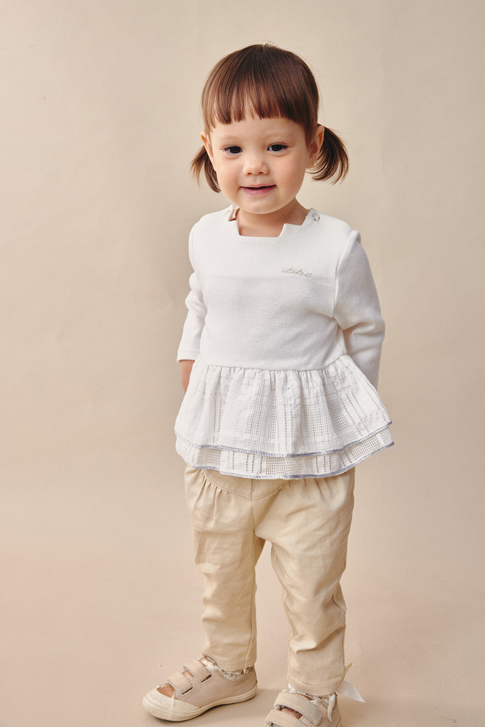 Main | 幼兒 Moon Petals荷葉裙上衣 | 長袖階梯領 荷葉 拼接 | 100%有機棉