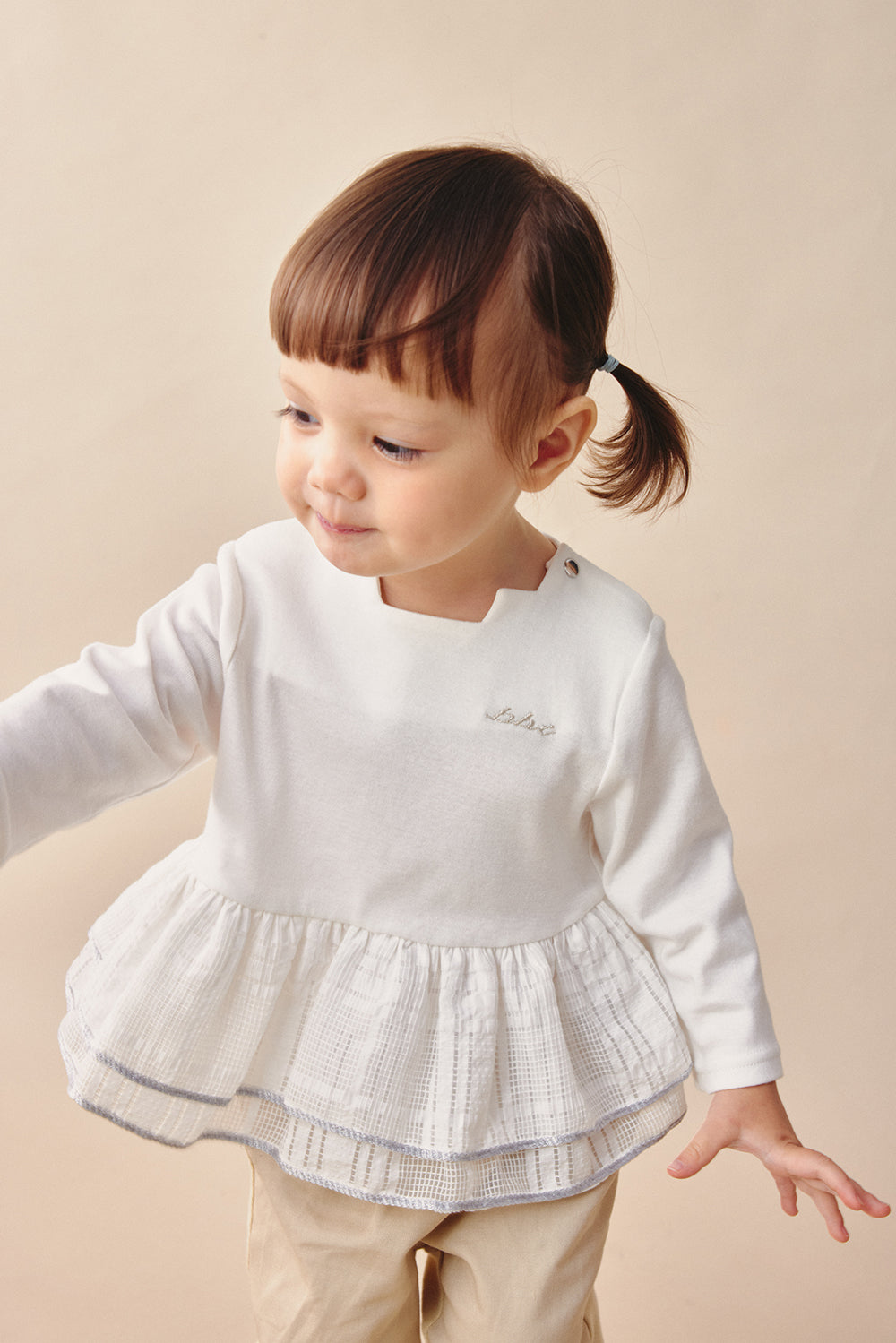 Main | 幼兒 Moon Petals荷葉裙上衣 | 長袖階梯領 荷葉 拼接 | 100%有機棉