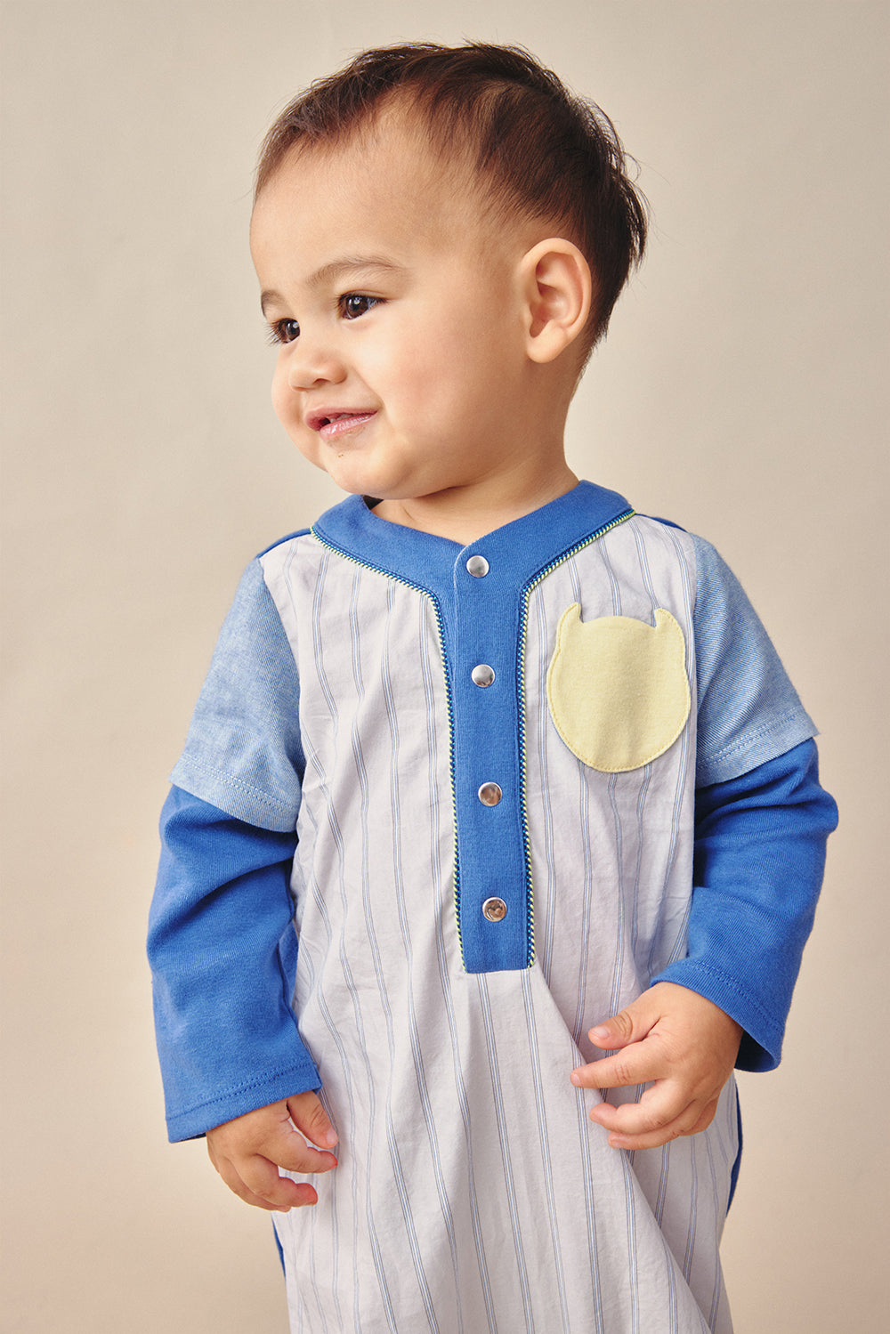 Main | 幼兒 Cozy Catcher棒球連身裝 | 長袖運動風 條紋 小精靈 Logo | 100%有機棉