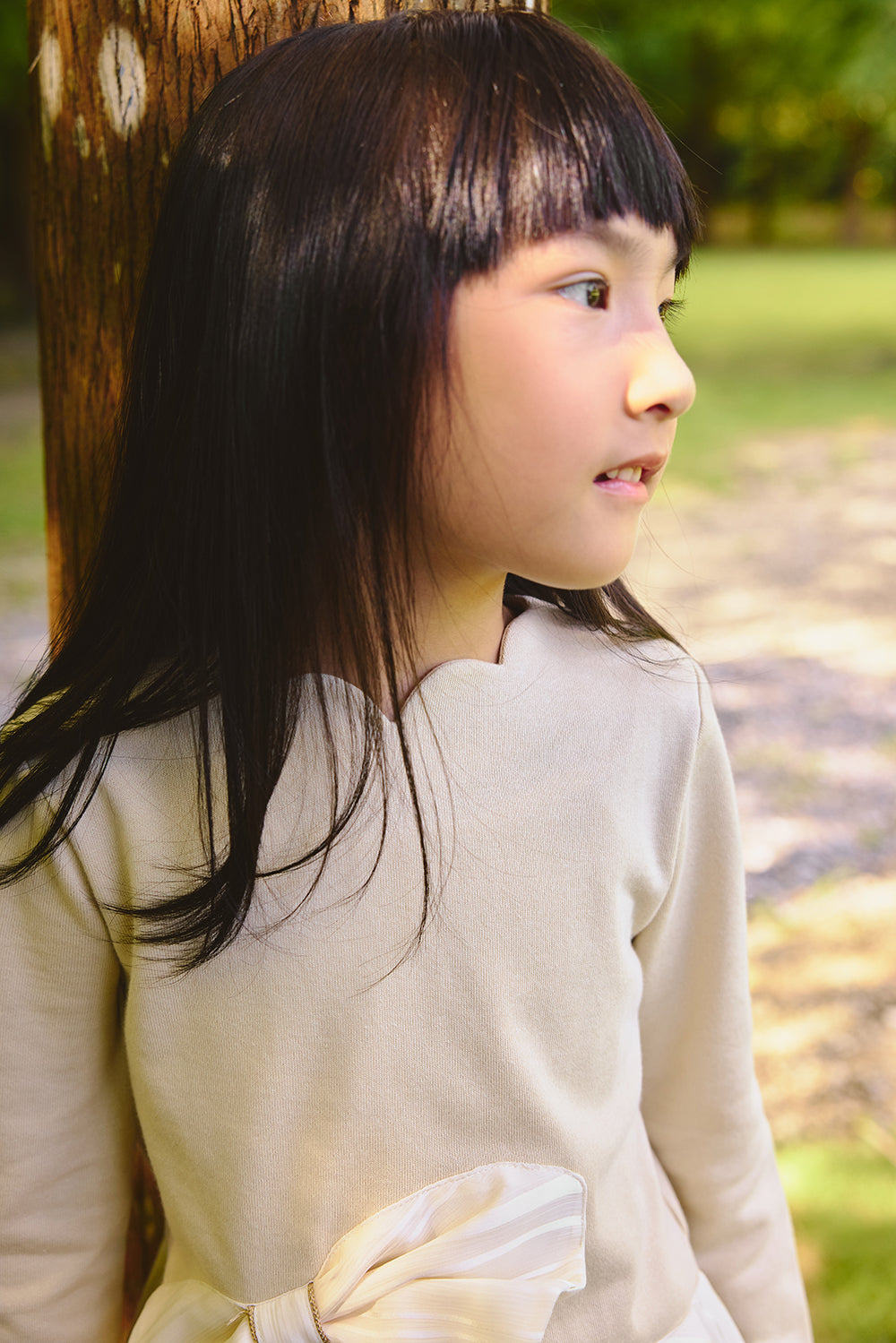 Main | 女童 Ribbon Bloom拼接上衣 | 長袖拼接 荷葉 蝴蝶結 | 100%有機棉