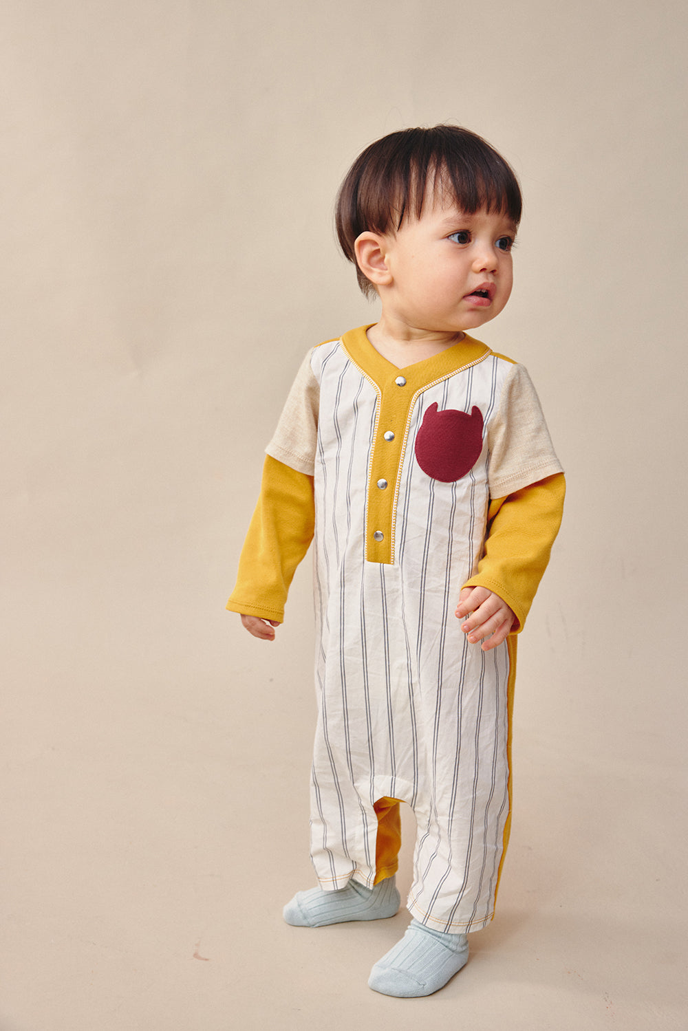 Main | 幼兒 Cozy Catcher棒球連身裝 | 長袖運動風 條紋 小精靈 Logo | 100%有機棉