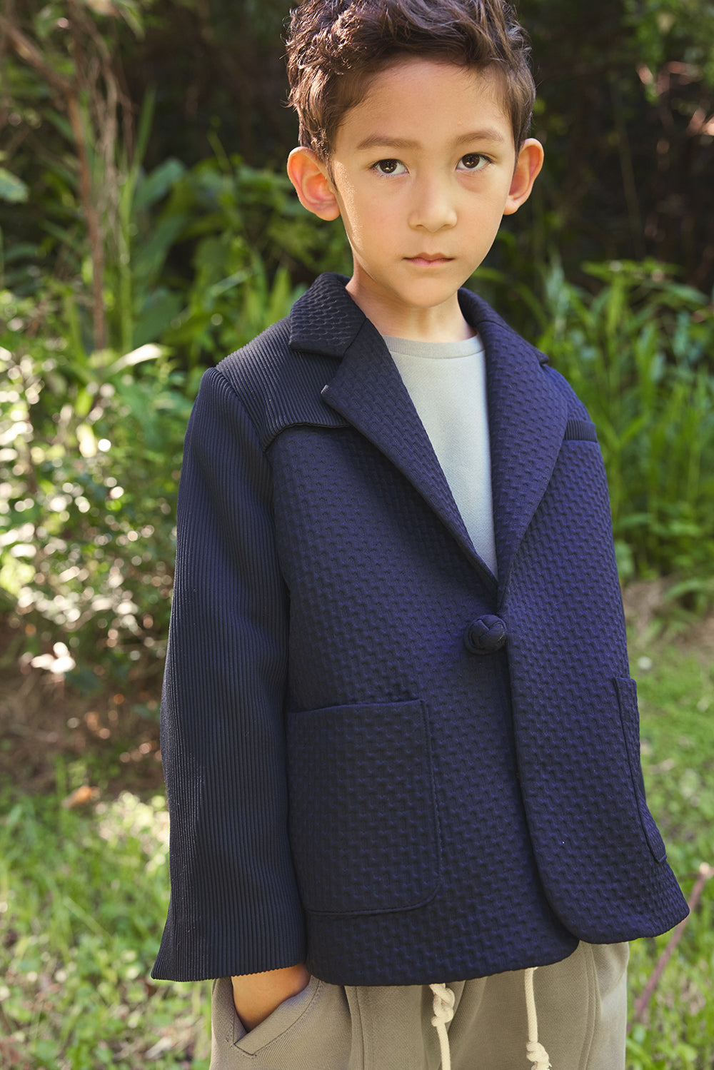 Luxury|Men|DreamLab 西裝外套|紋理面料 扭結