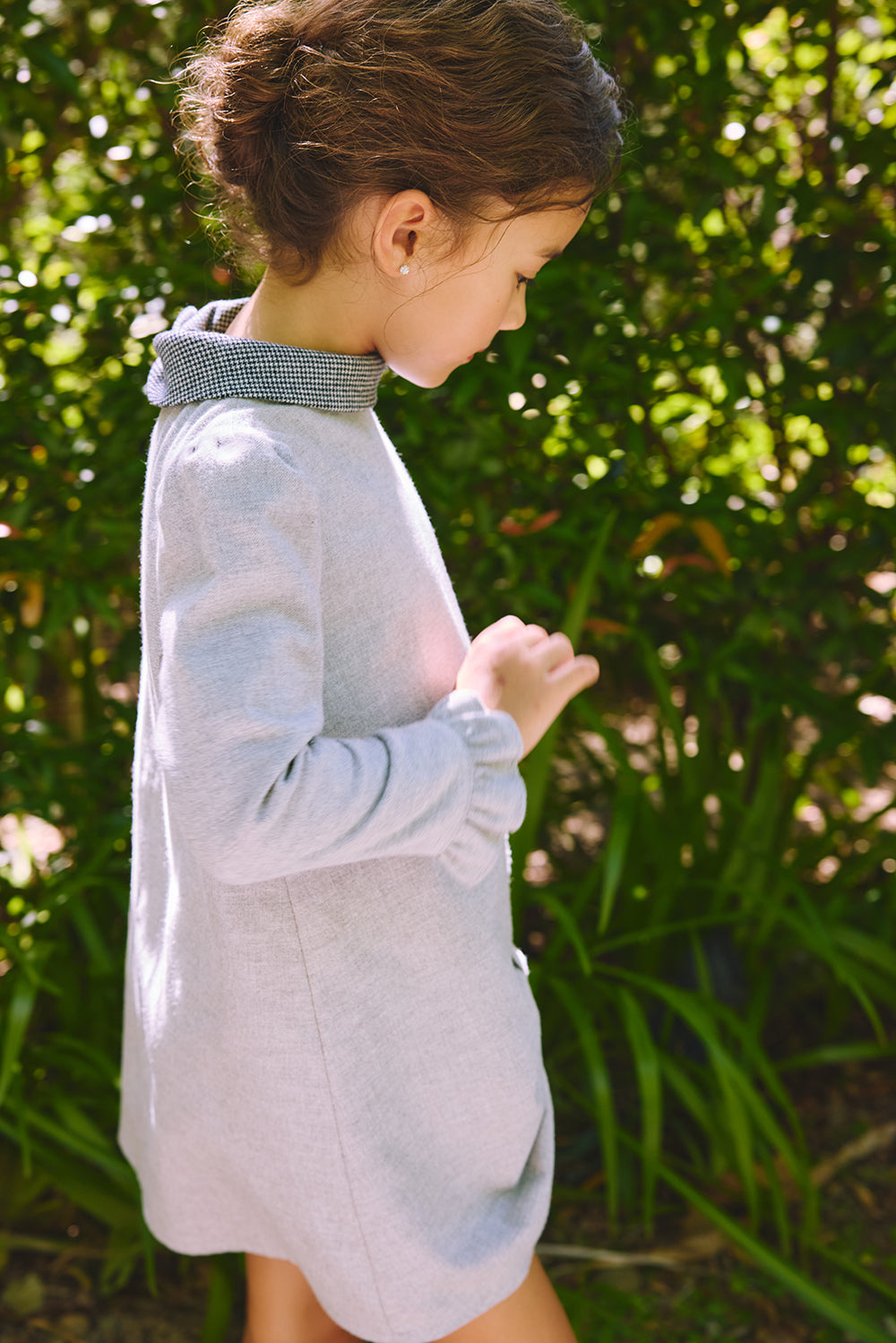 【預購】Main | 女童 Bubble Bloom赫本洋裝 | 長袖拼接 蝴蝶結 小翻領 | 100%有機棉