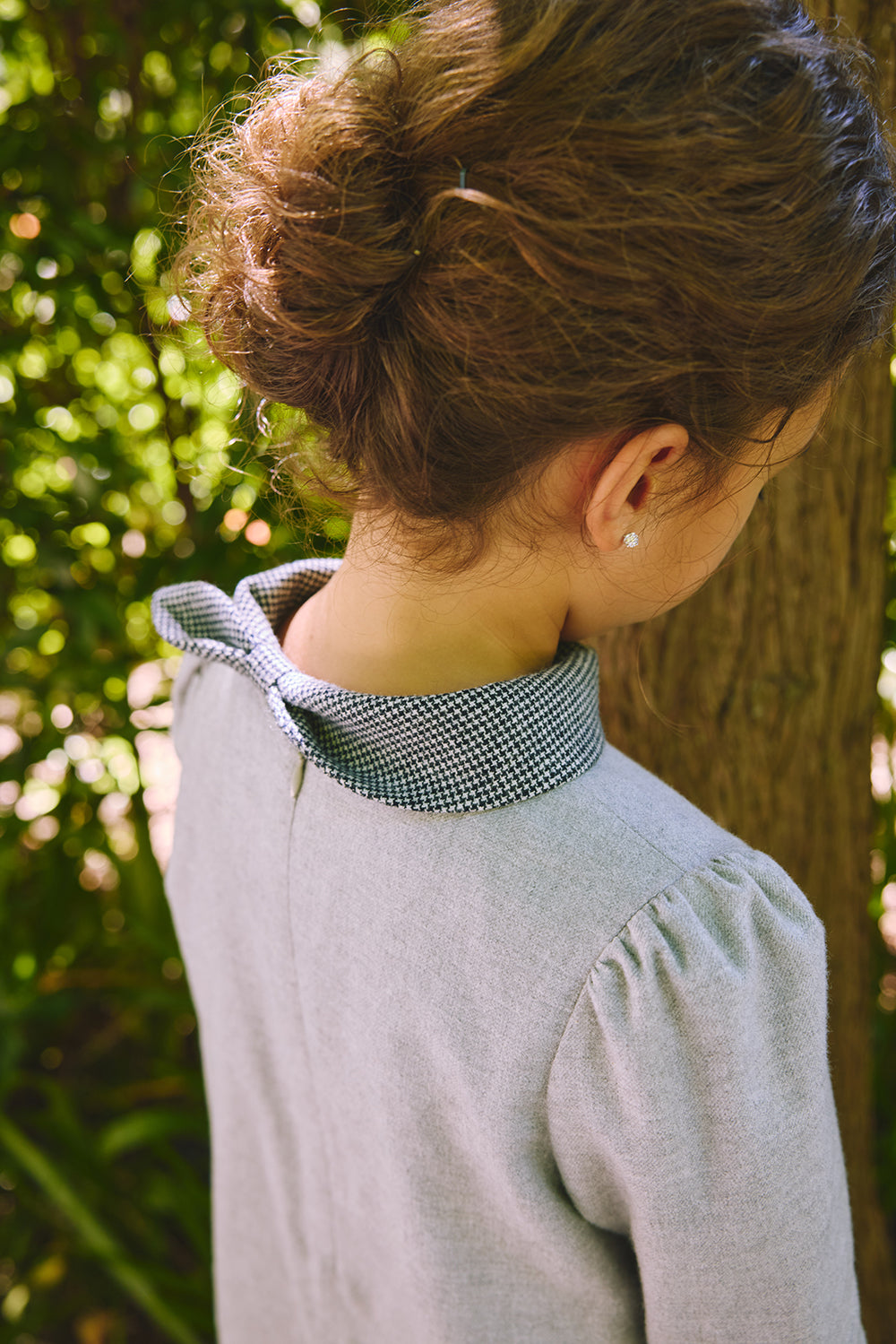 【預購】Main | 女童 Bubble Bloom赫本洋裝 | 長袖拼接 蝴蝶結 小翻領 | 100%有機棉