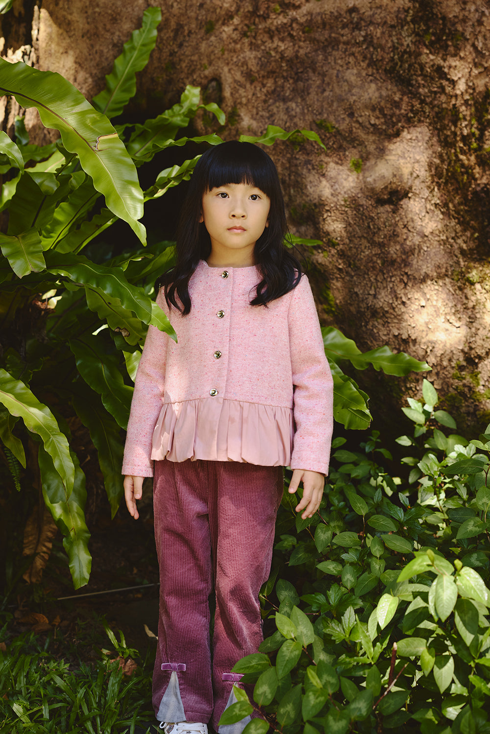 【預購】Luxury | 女童 Wiggle燈芯絨長褲 | 蝴蝶結 荷葉 活摺