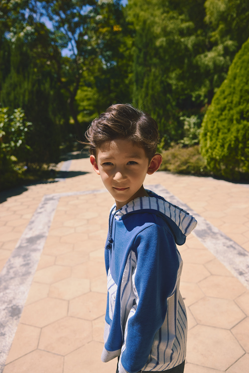 【預購】Main | 男童 Sprout拼接連帽上衣 | 長袖運動風 連帽設計 口袋設計 | 100%有機棉