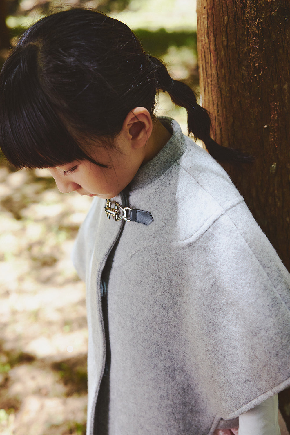 【訂製款】Luxury | 女童 Jolie毛呢斗篷 | 袖型設計 鈕扣 小立領