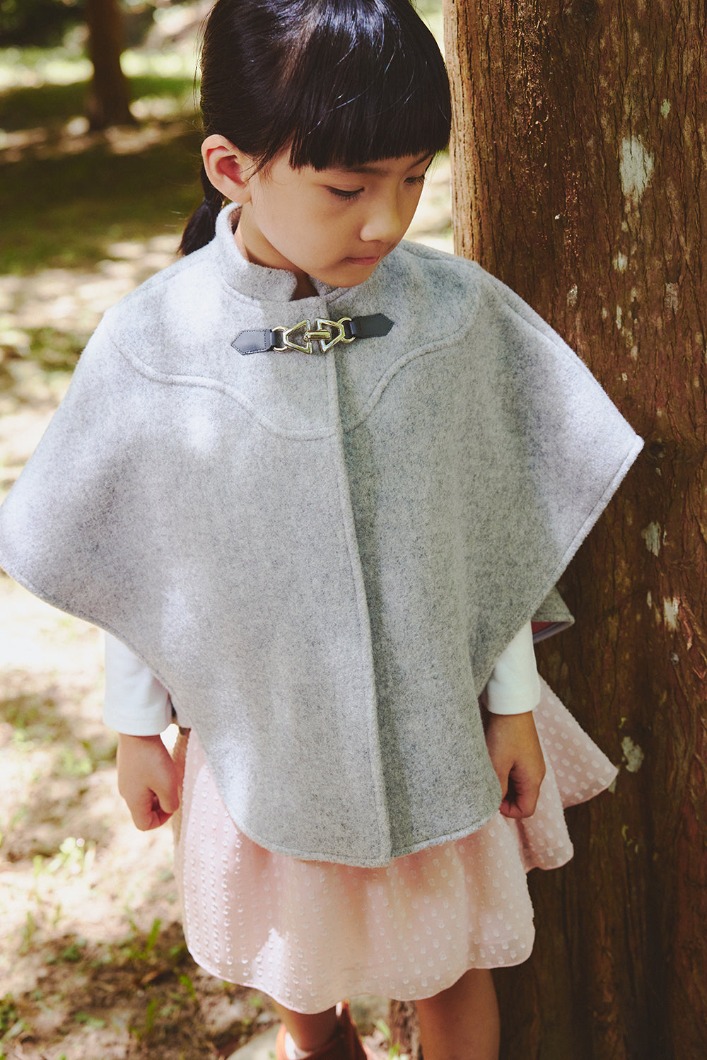 【訂製款】Luxury | 女童 Jolie毛呢斗篷 | 袖型設計 鈕扣 小立領