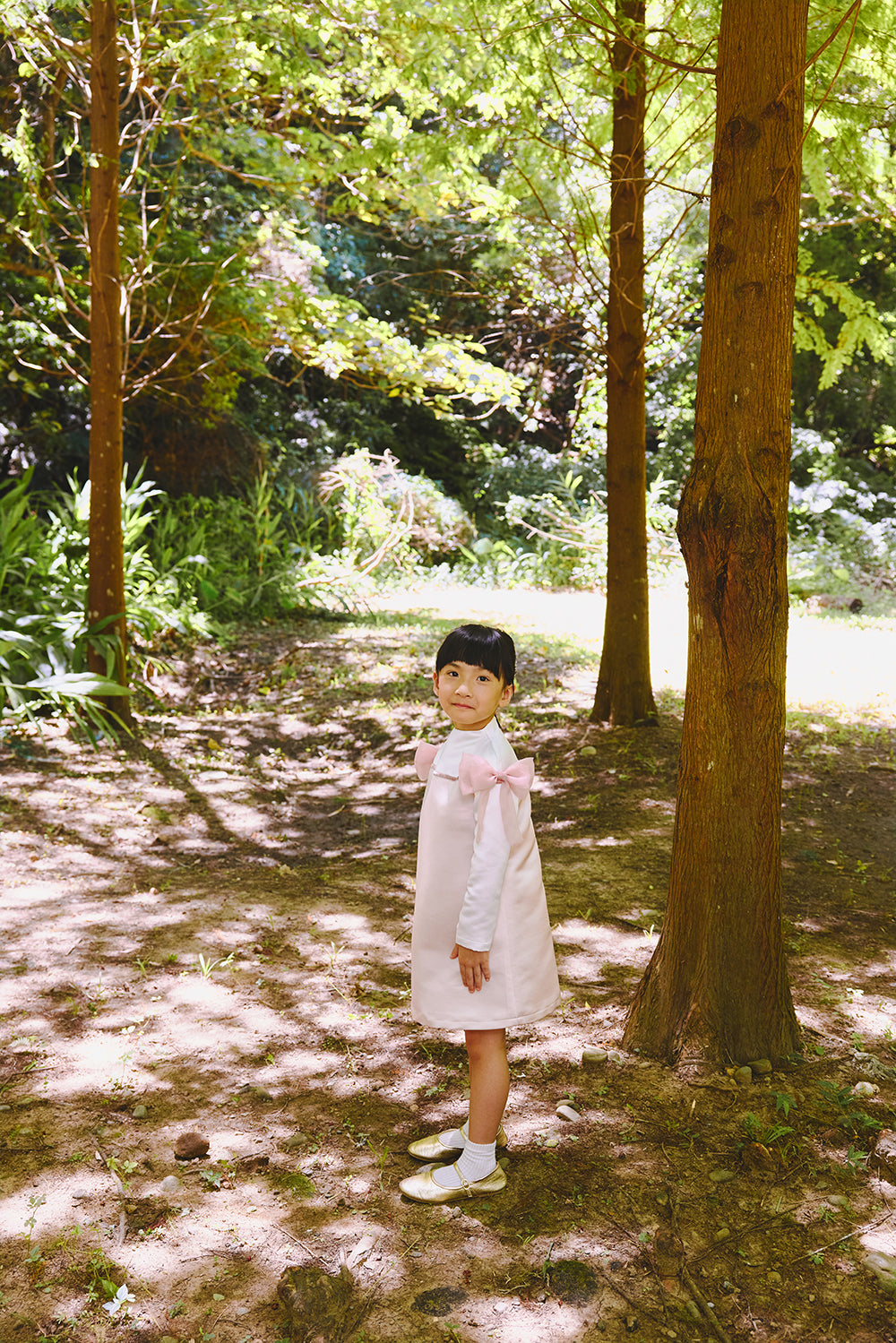 【訂製款】Luxury | 女童 訂製-Gala Bows蝴蝶結洋裝 | 長袖蝴蝶結 織帶 小立領