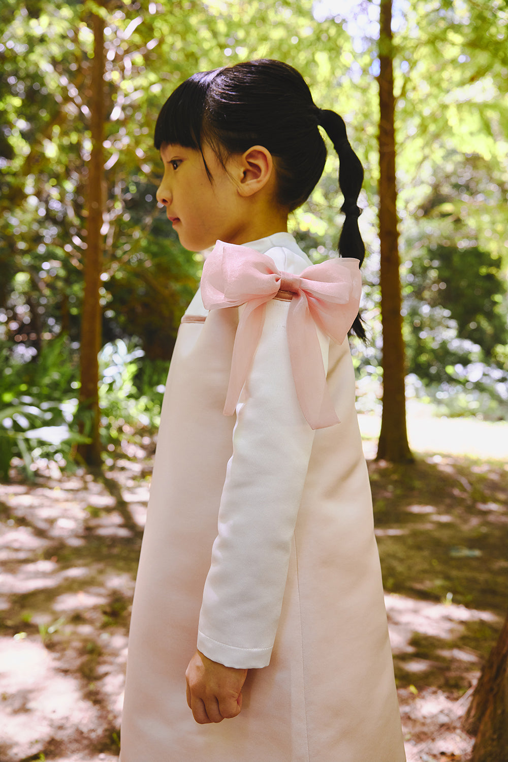 【訂製款】Luxury | 女童 訂製-Gala Bows蝴蝶結洋裝 | 長袖蝴蝶結 織帶 小立領