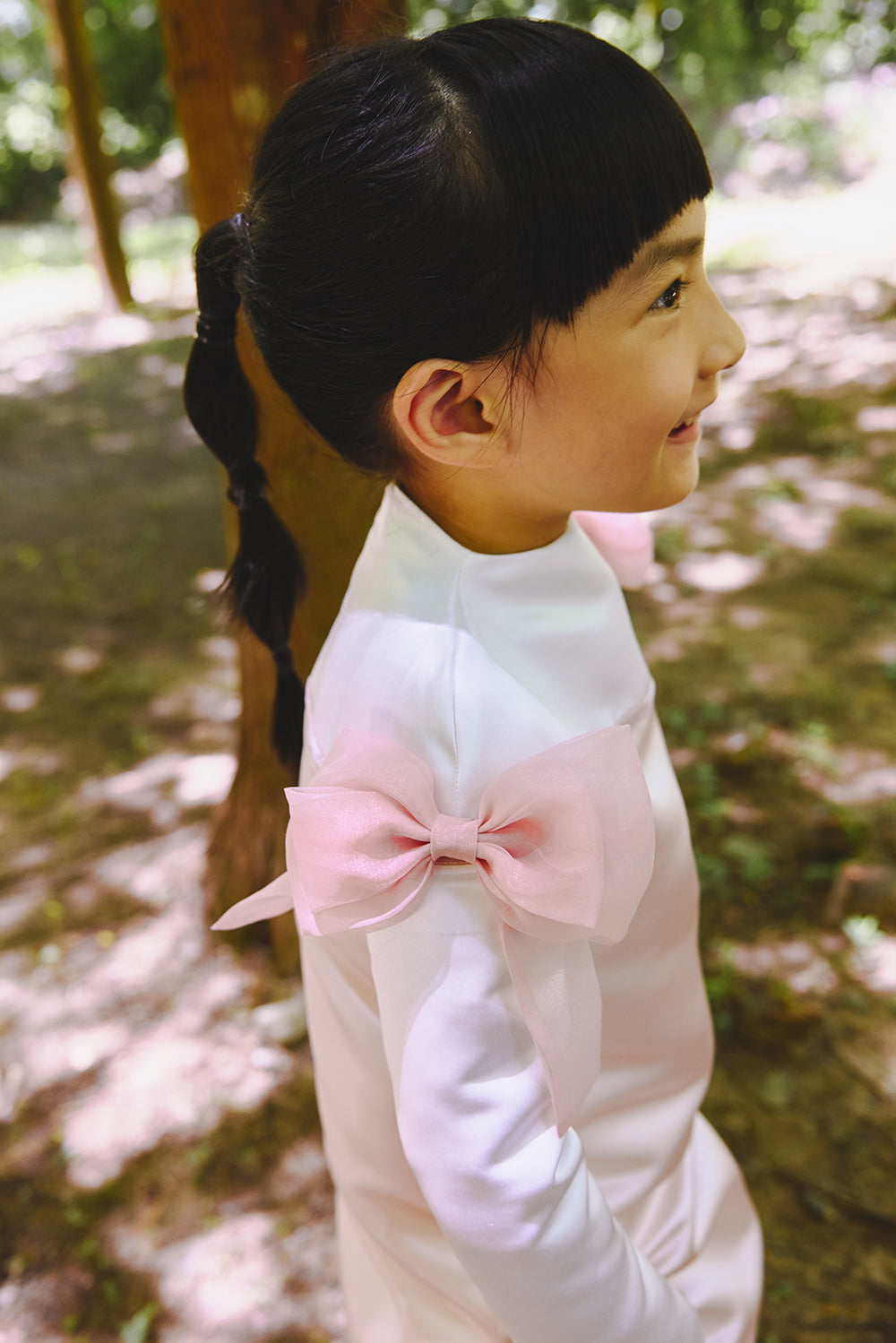 【訂製款】Luxury | 女童 訂製-Gala Bows蝴蝶結洋裝 | 長袖蝴蝶結 織帶 小立領