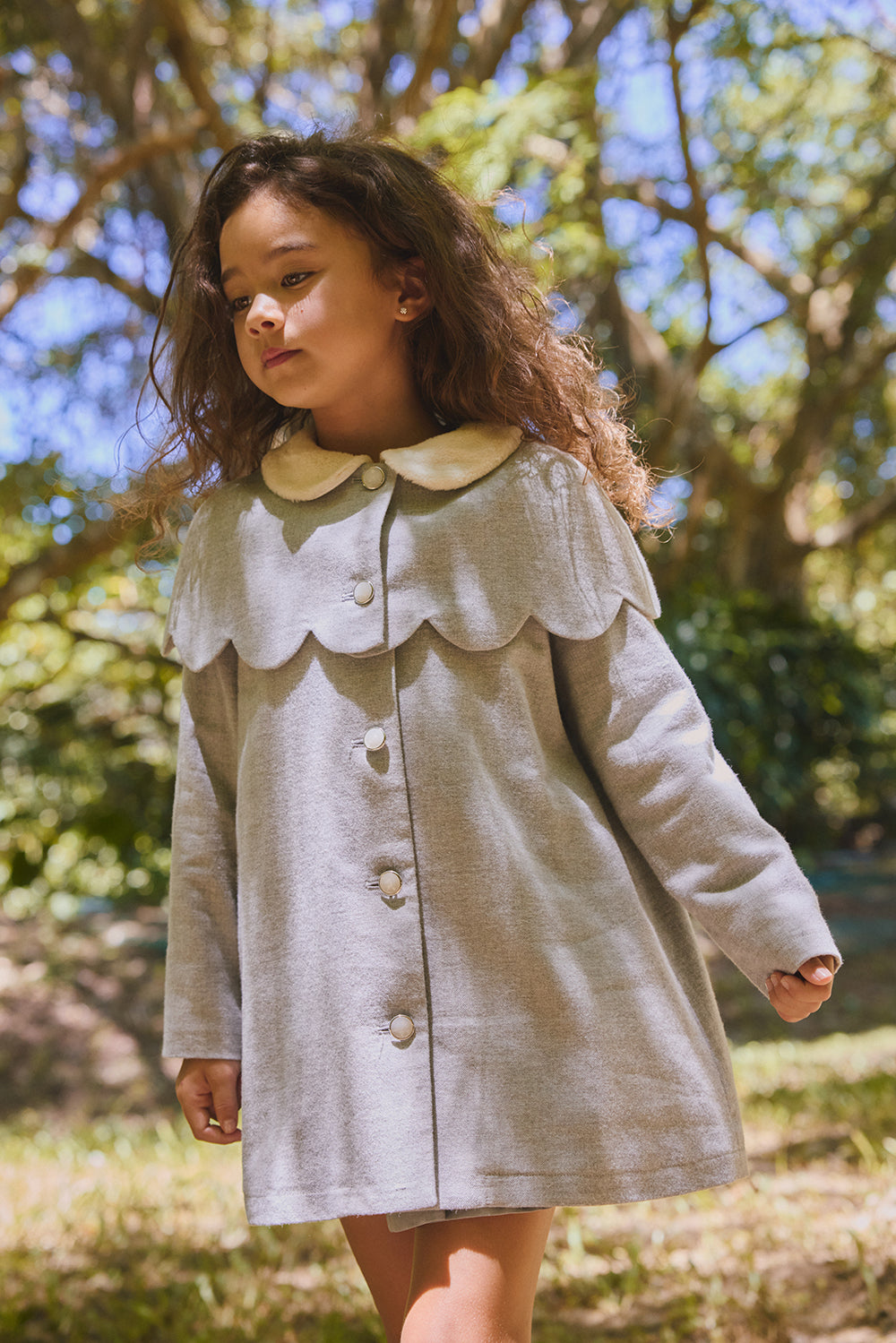 【預購】Main | 女童 Cupcake 花瓣兩件式外套 | 長袖貝殼領 花朵 可拆式 | 100%有機棉