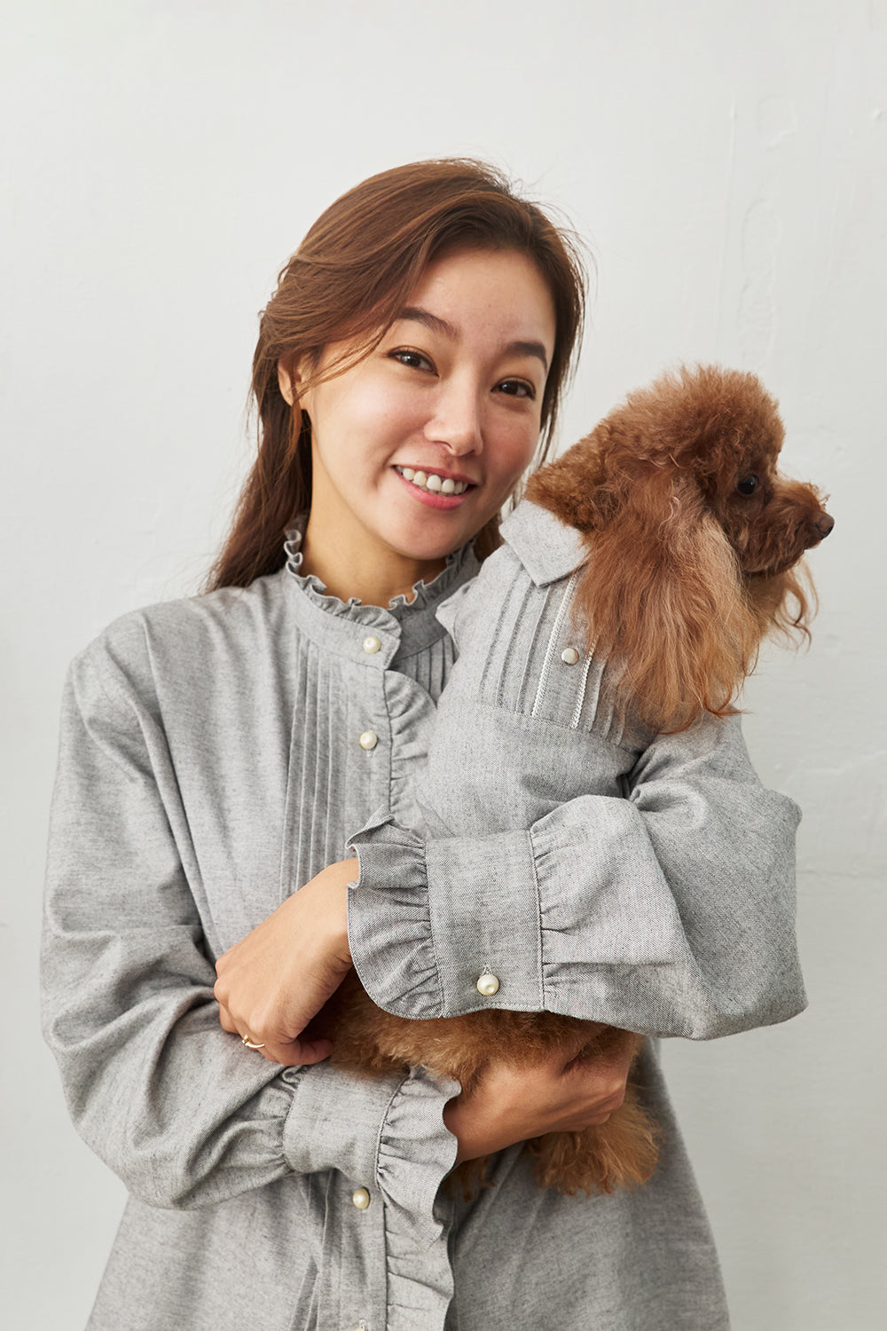 Main | Women|Maison Pintuck 荷葉細摺襯衫 | 長袖細摺 拼接 | 100% 有機棉
