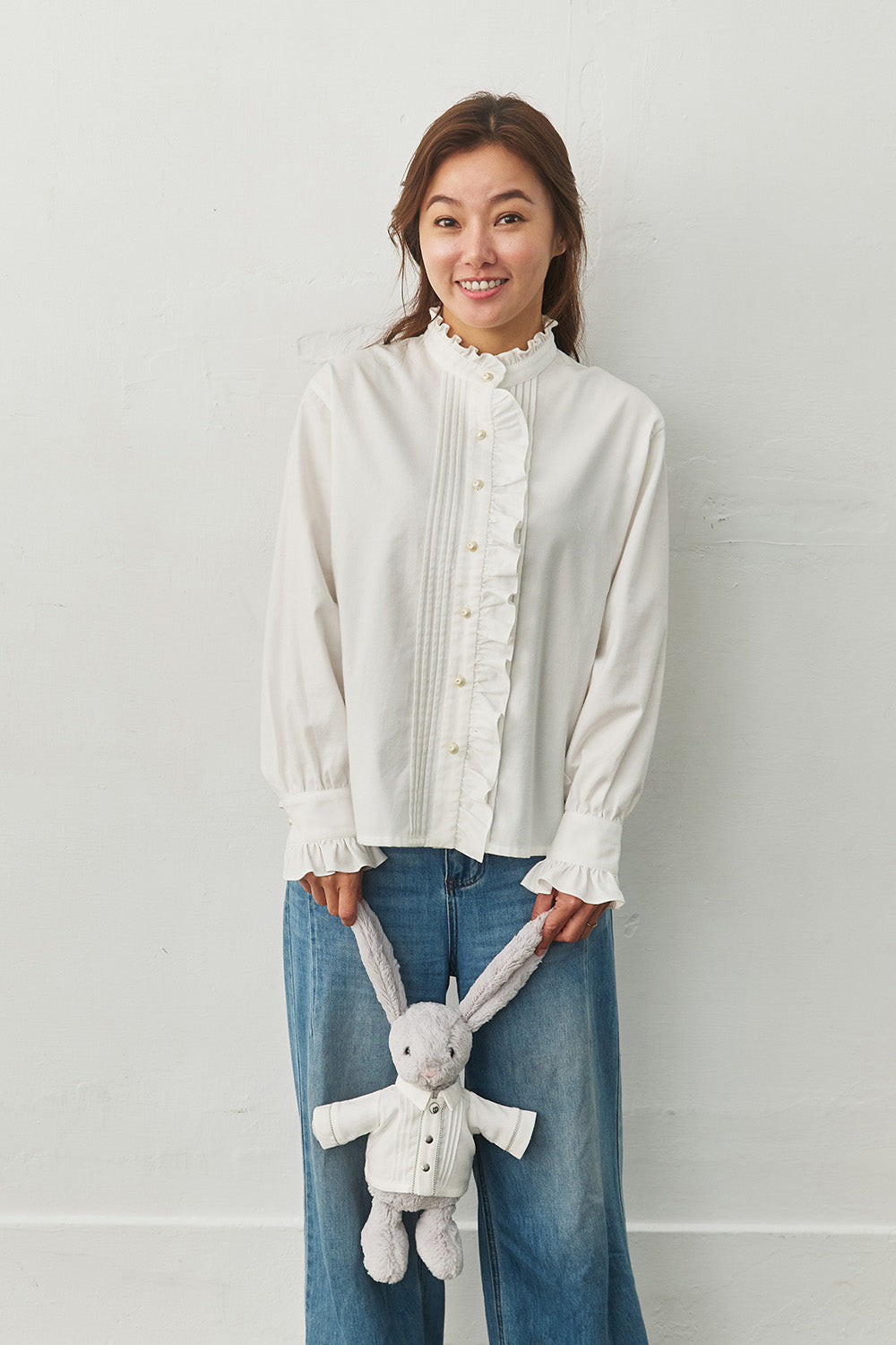 Main | Women|Maison Pintuck 荷葉細摺襯衫 | 長袖細摺 拼接 | 100% 有機棉
