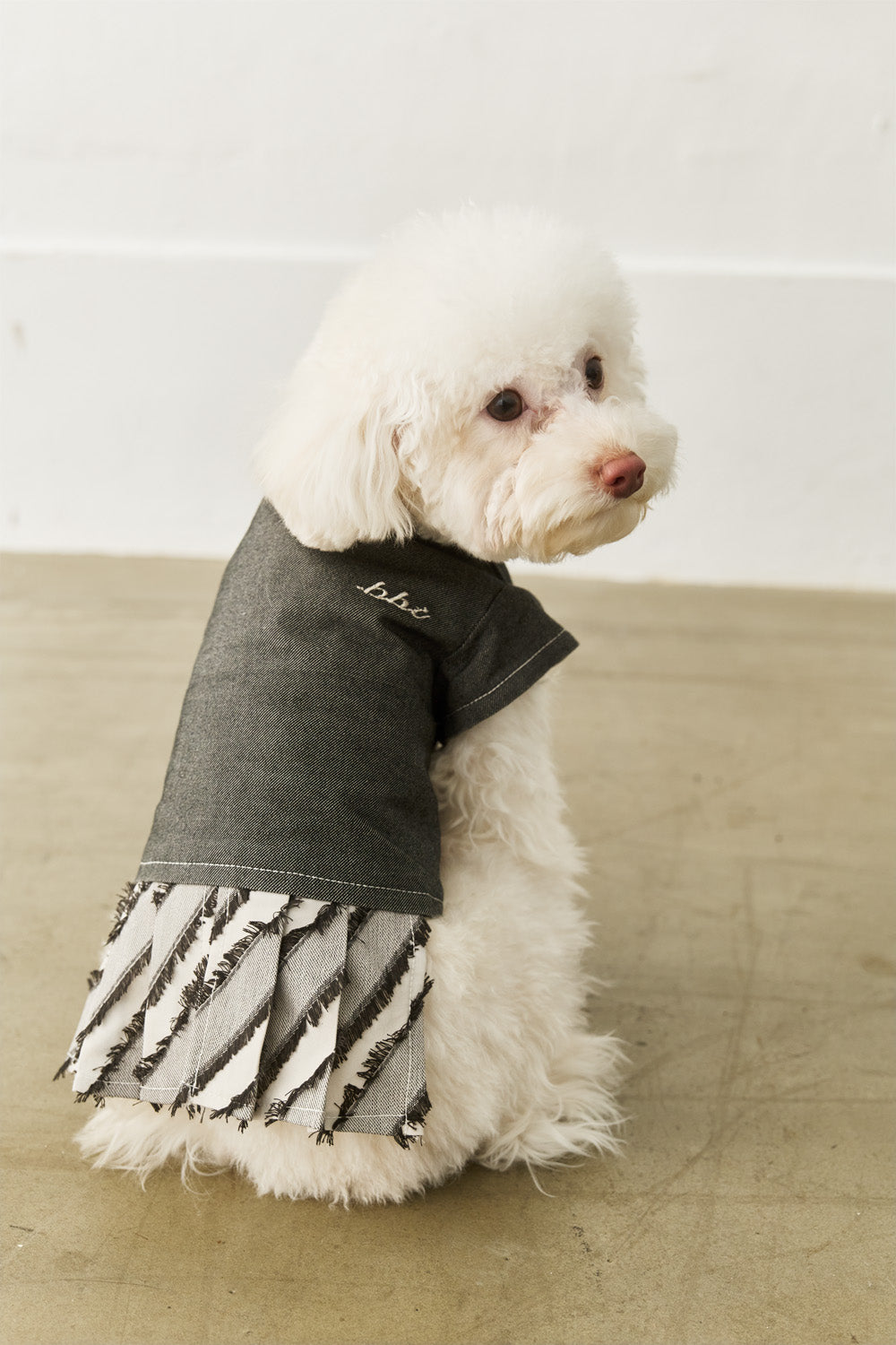 Luxury|Soft Denim 丹寧拼接和服 寵物衣