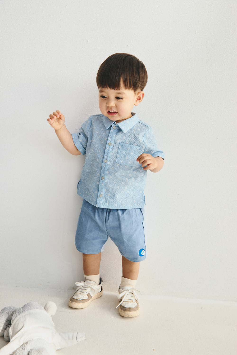 【預購】Luxury | 幼兒 Soft Motif 立體肌理 西裝領口袋襯衫