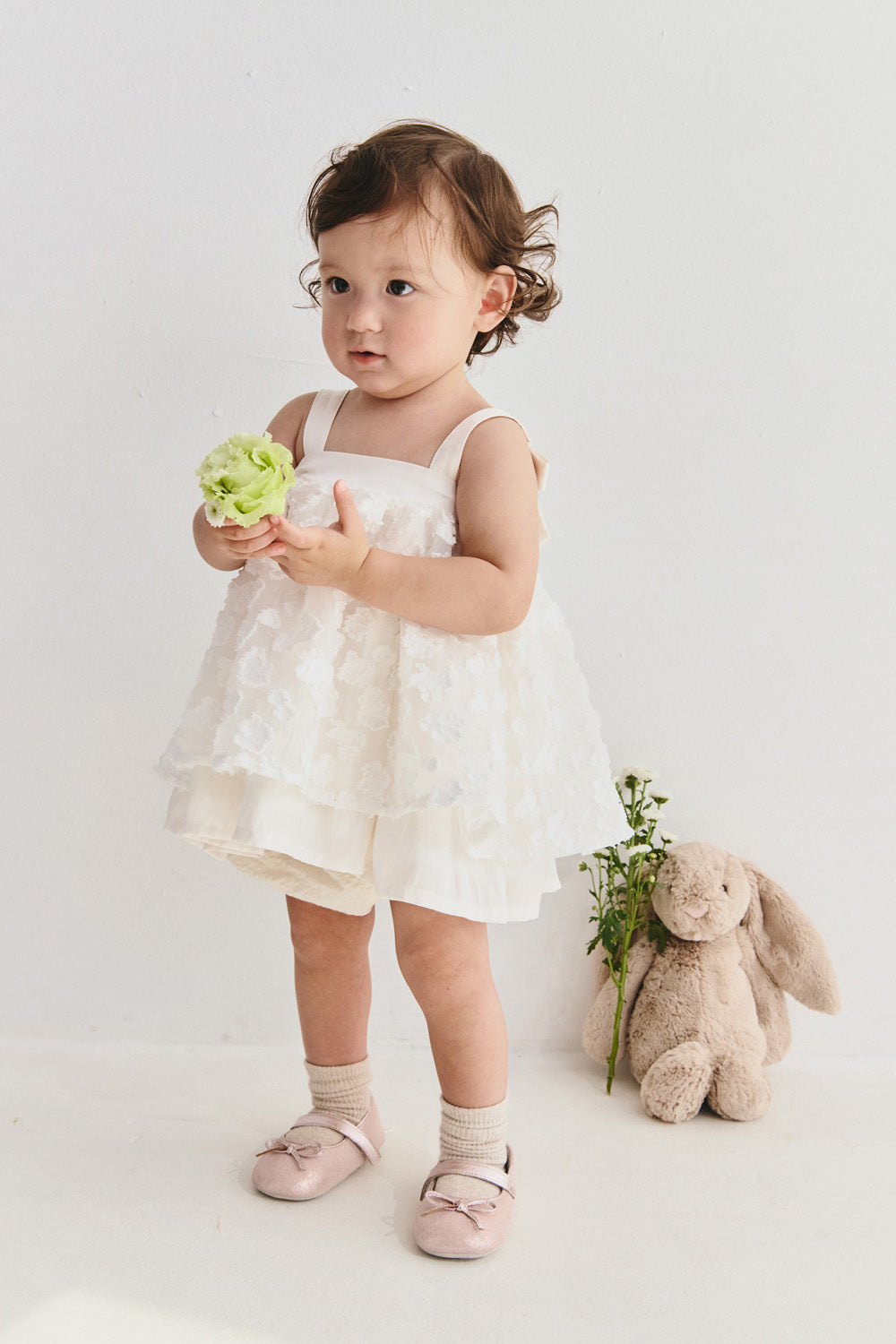 Luxury | 幼兒 Aurore 蝴蝶結雲朵吊帶洋裝