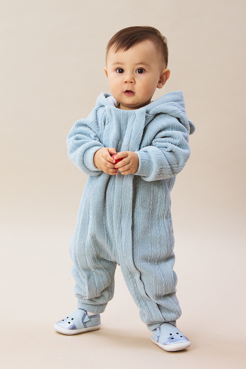 Luxury | 幼兒 Bear Hug 立體熊耳連帽雙拉鍊長袖連身兔裝