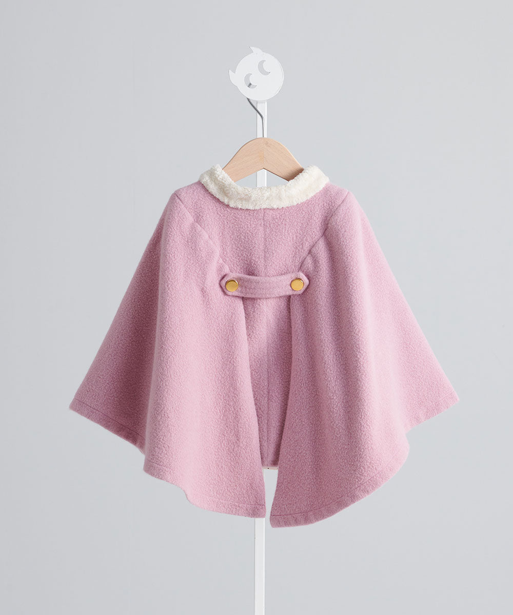 Luxury | 女童 Snuggle寶貝斗篷 | 拼接 小立領 袖型設計