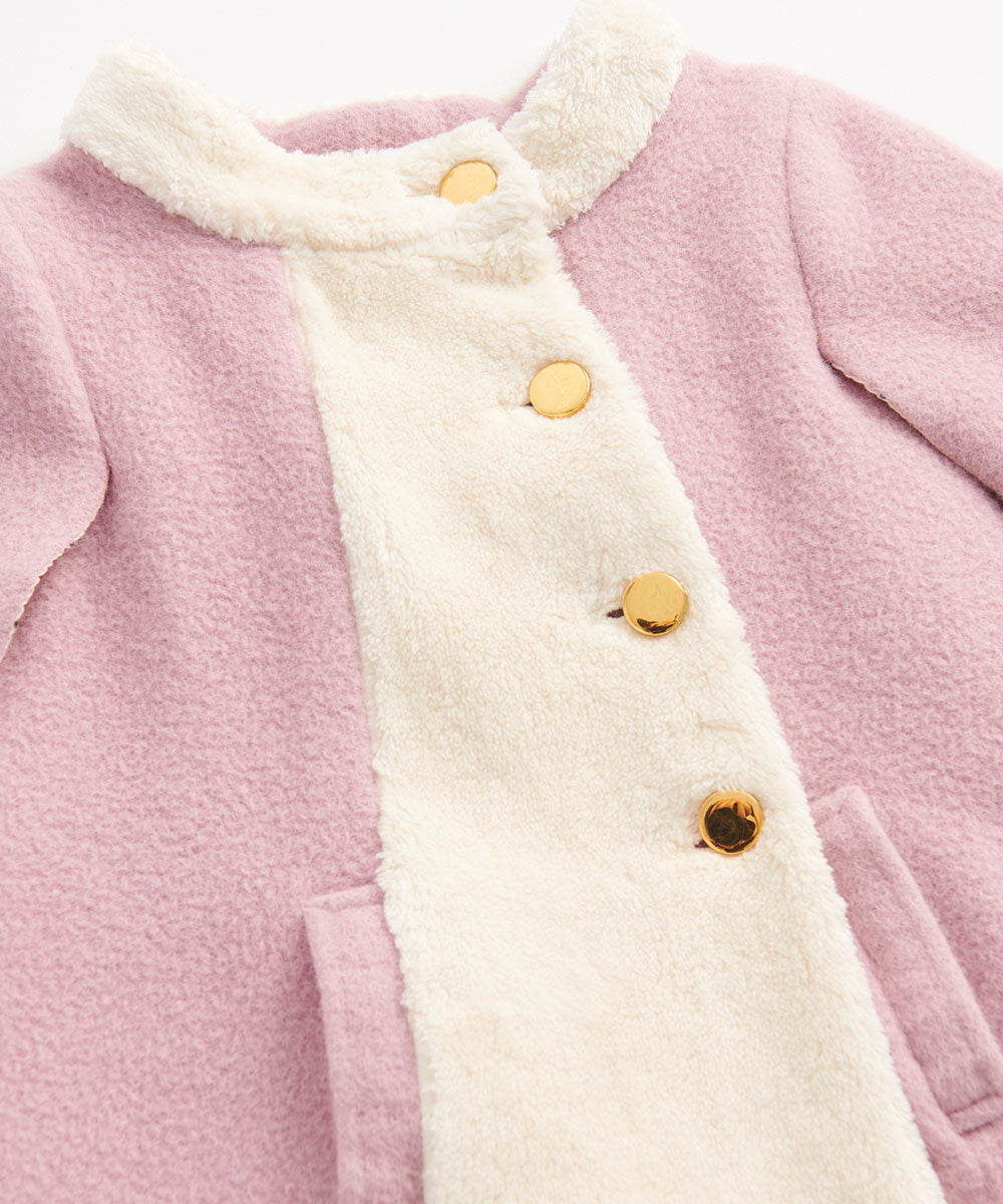 Luxury | 女童 Snuggle寶貝斗篷 | 拼接 小立領 袖型設計