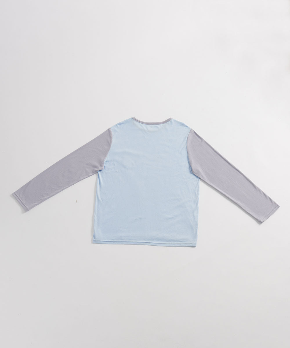 Basic | 成人 小精靈居家套組(女士) (淺藍) | 小精靈 Logo | 100% 有機棉