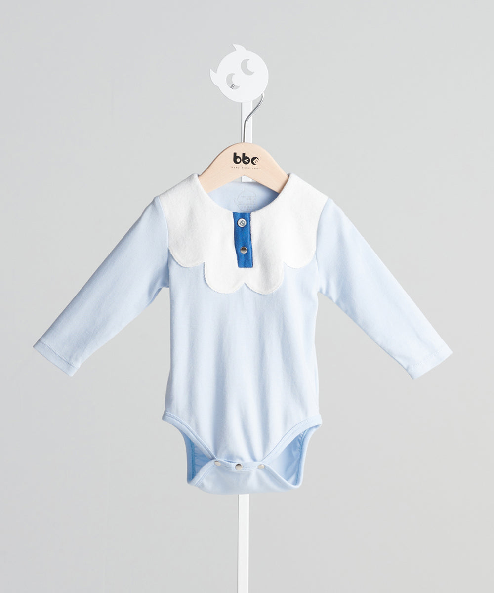 Main | Toddler butterfly pattern collar bodysuit | Stitching | 100% organic cotton